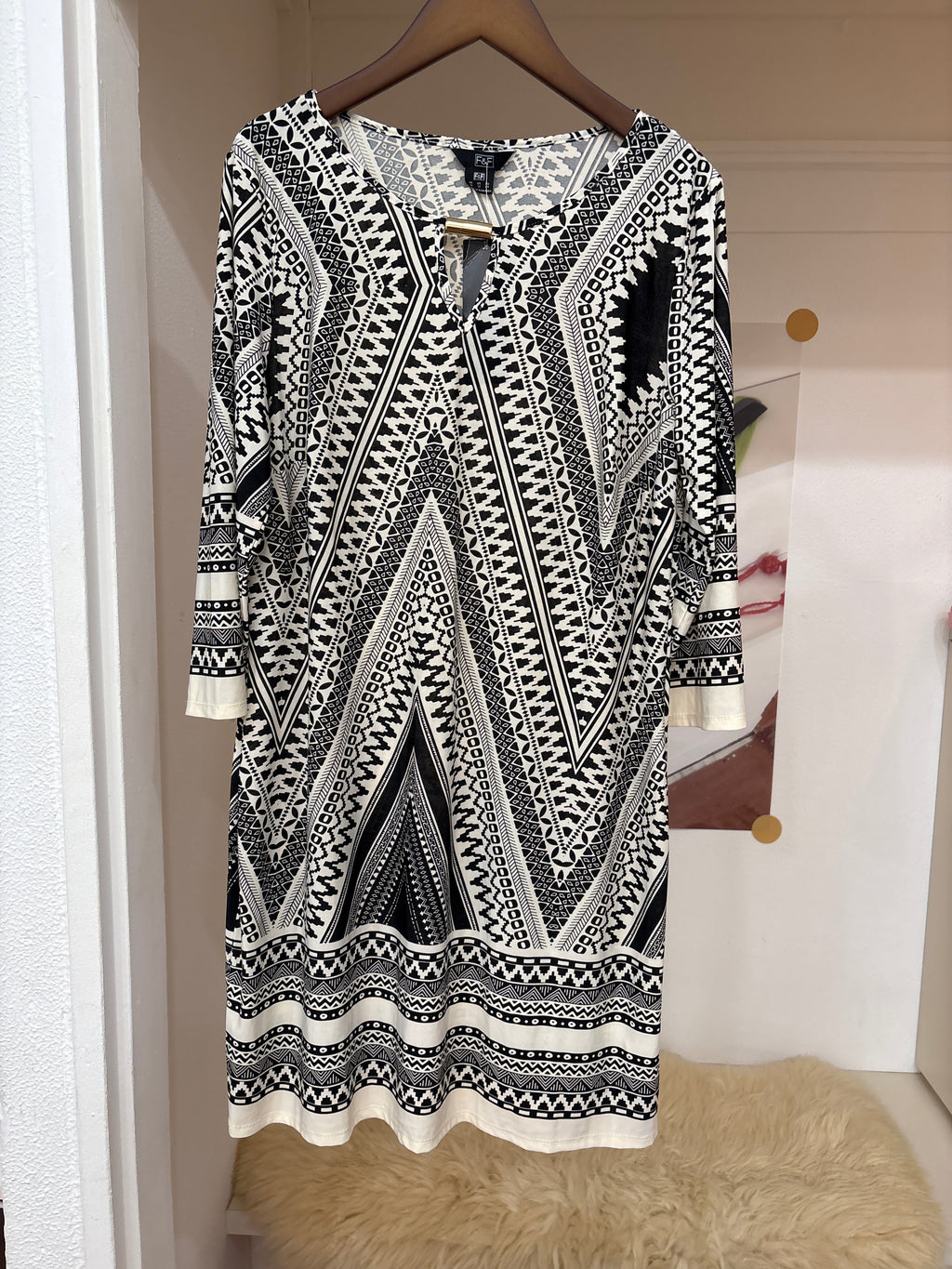 geometric pattern dress