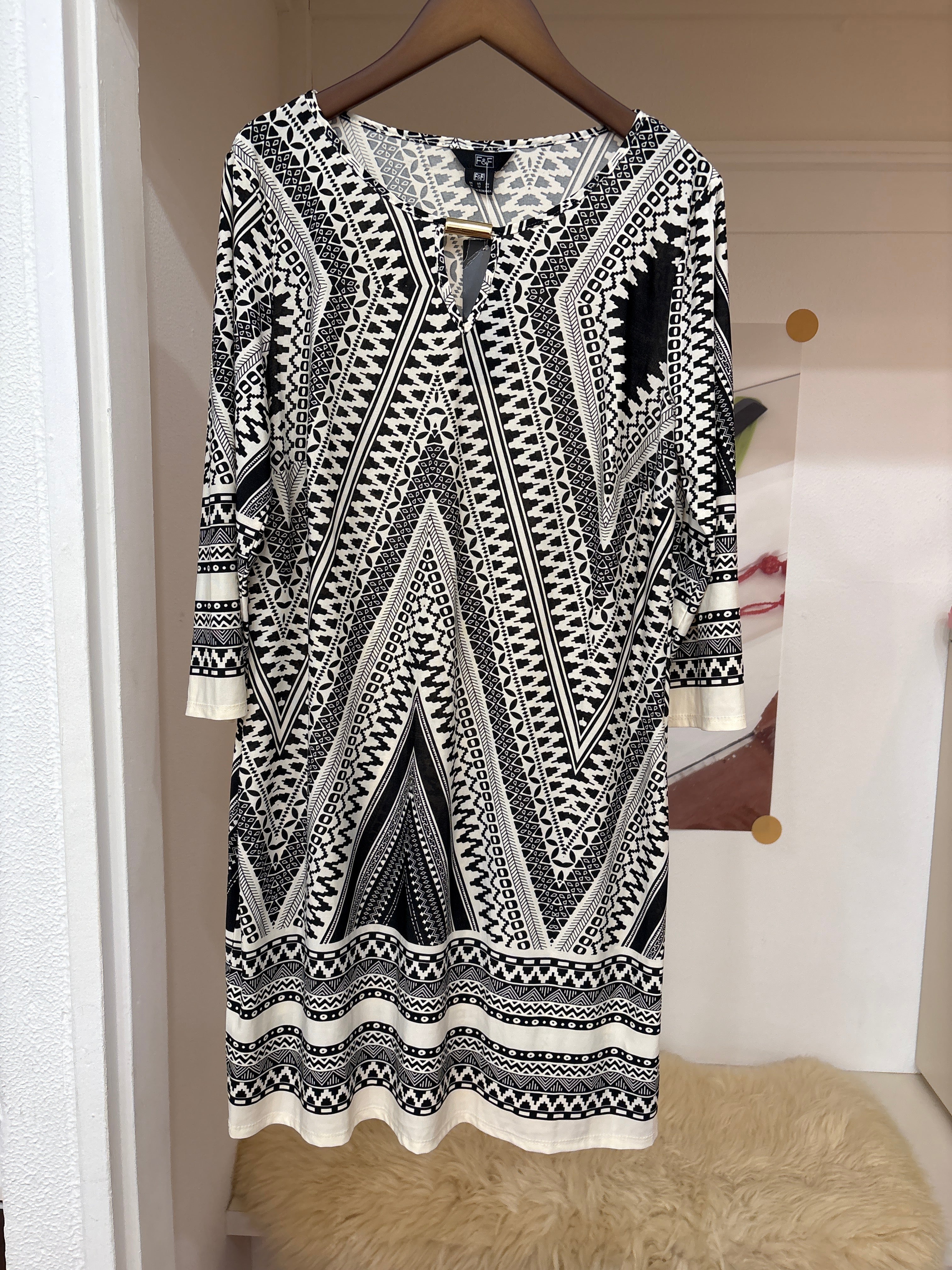 geometric pattern dress