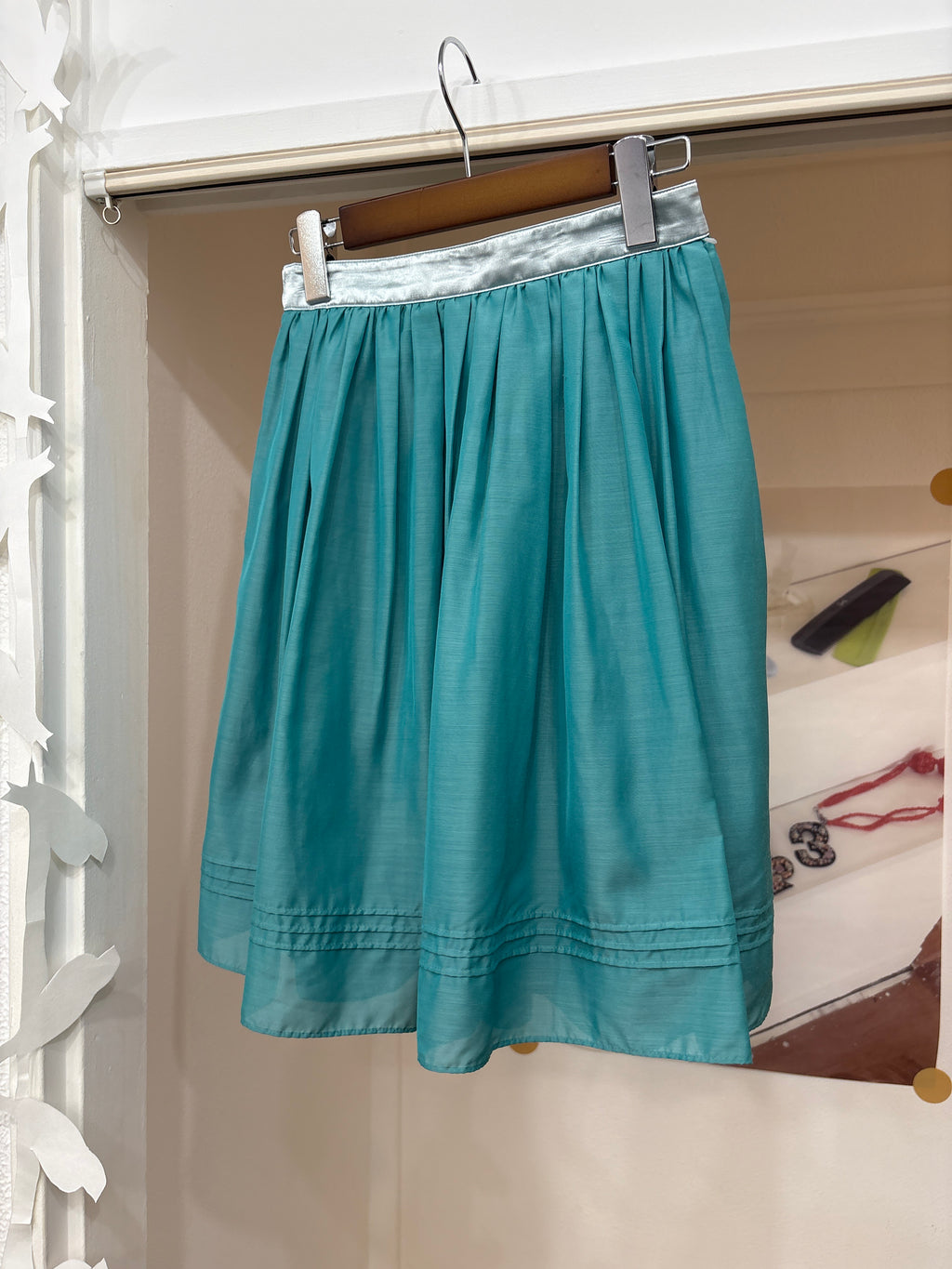Mackintosh turquoise flare skirt