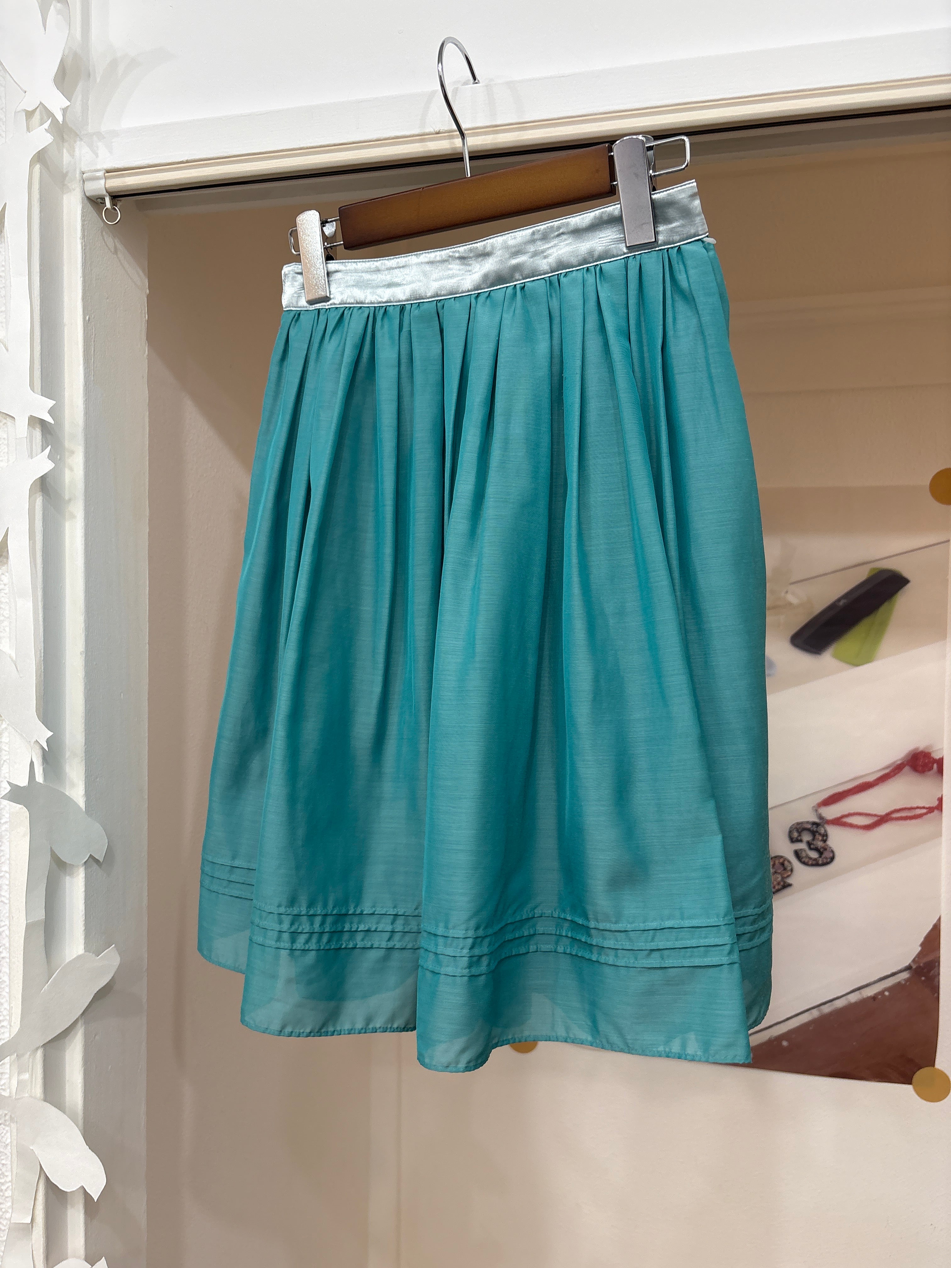 Mackintosh turquoise flare skirt