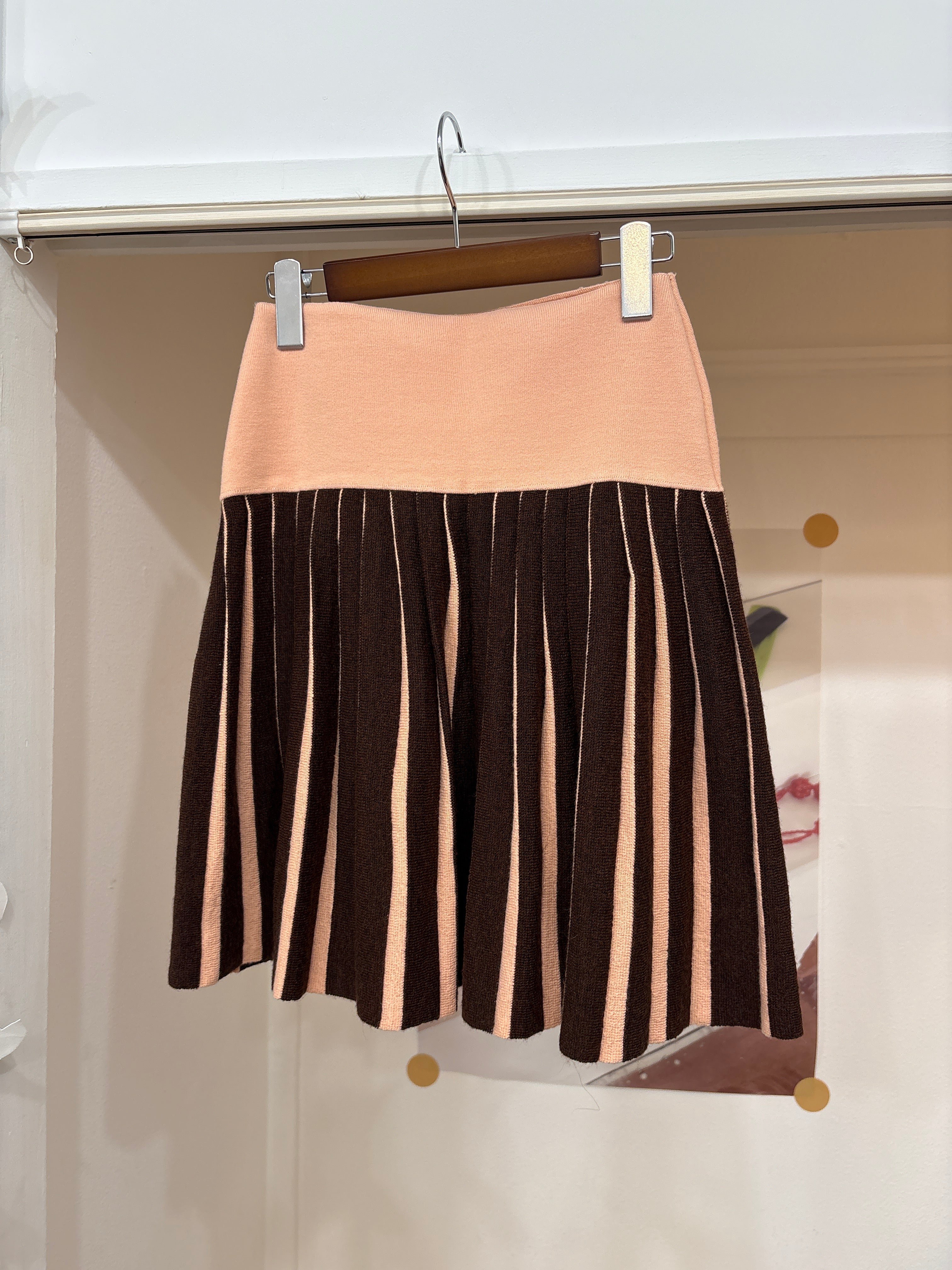 stripe knit skirt