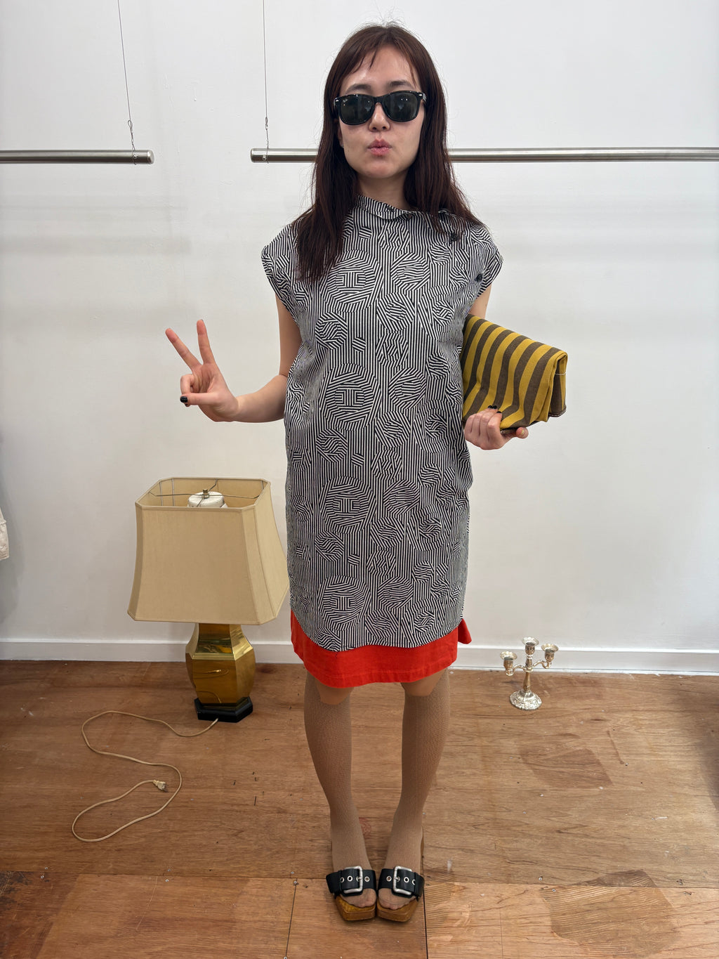 geometric pattern dress