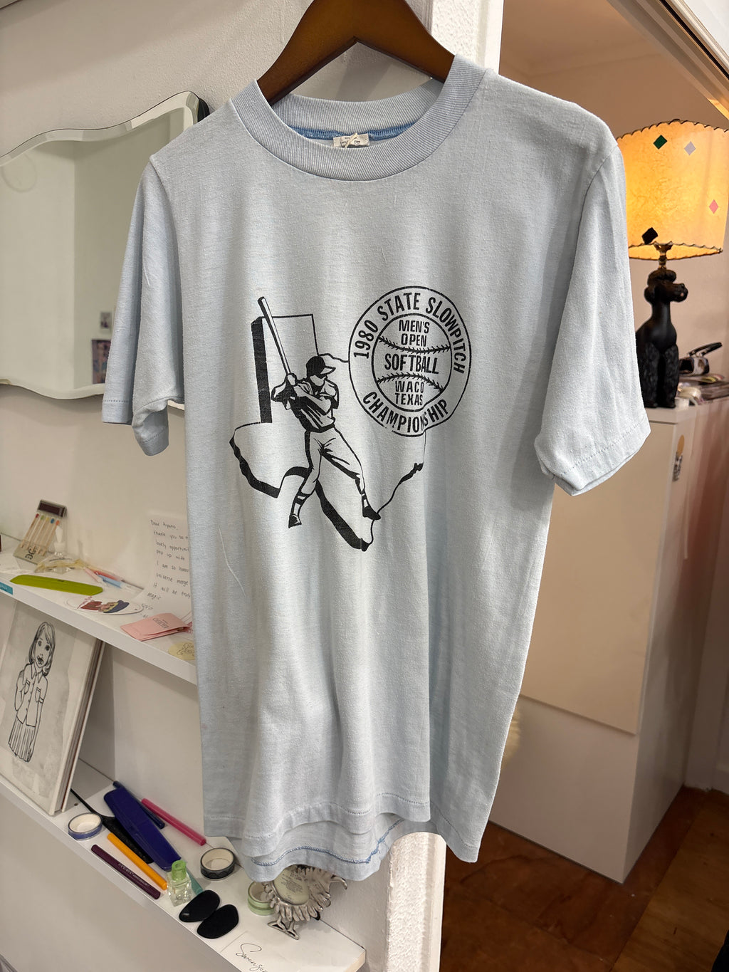 sky blue tee