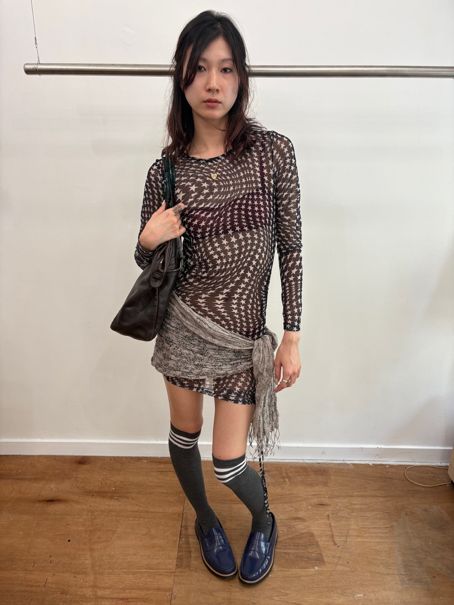 star sheer dress
