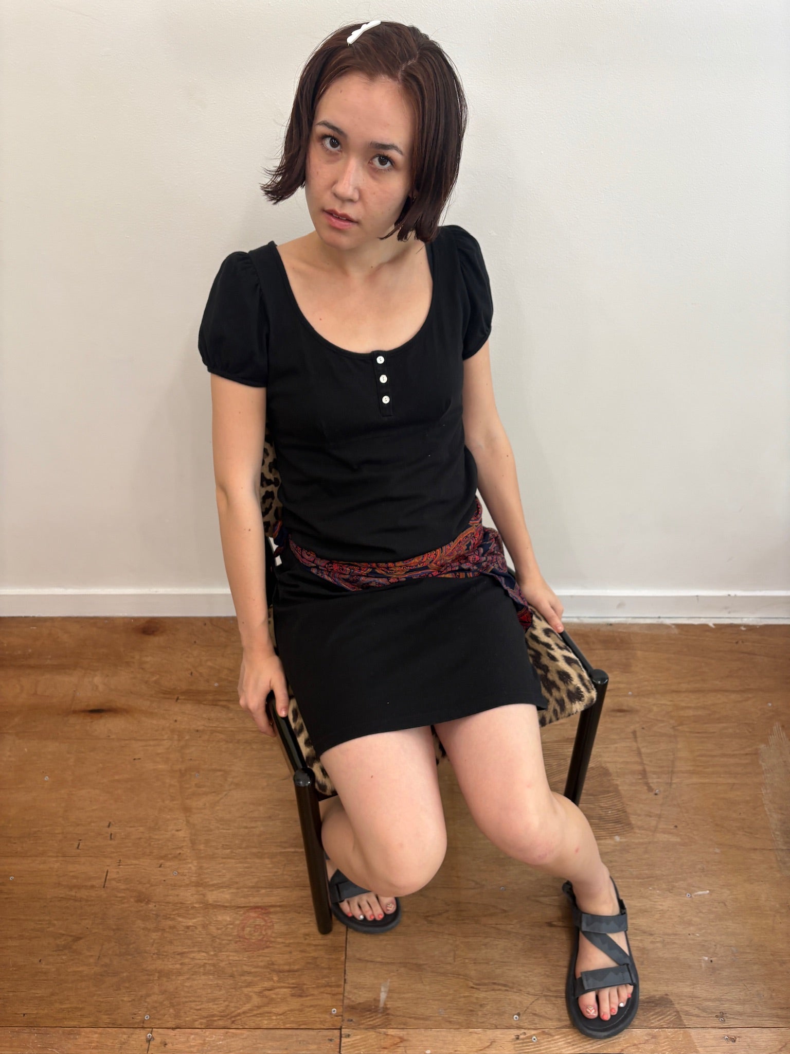 agnès b puff sleeve dress