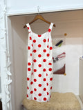 red dot pattern dress