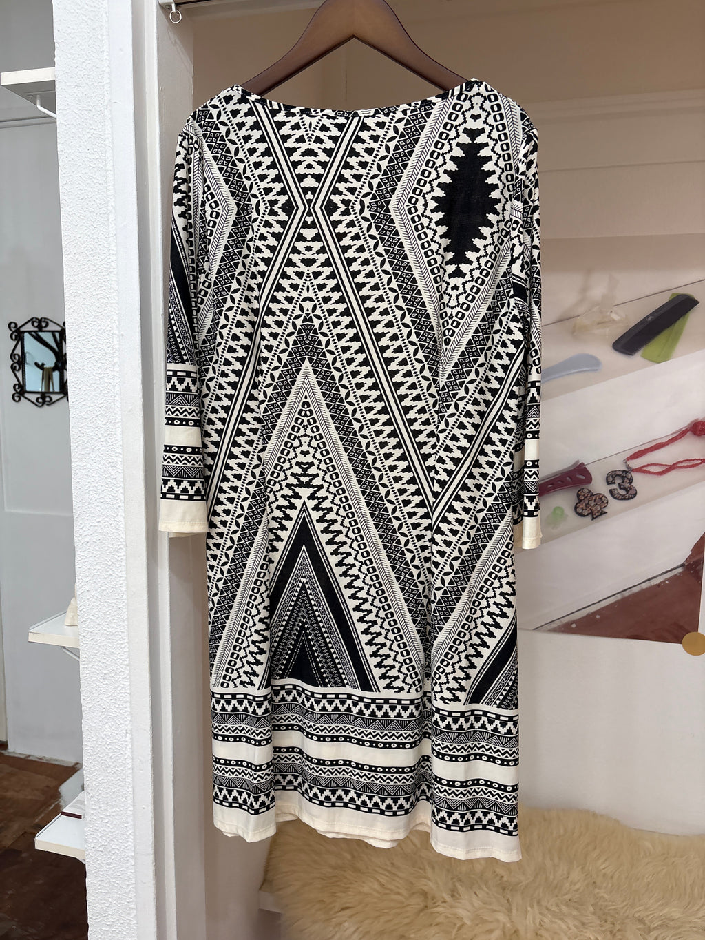 geometric pattern dress