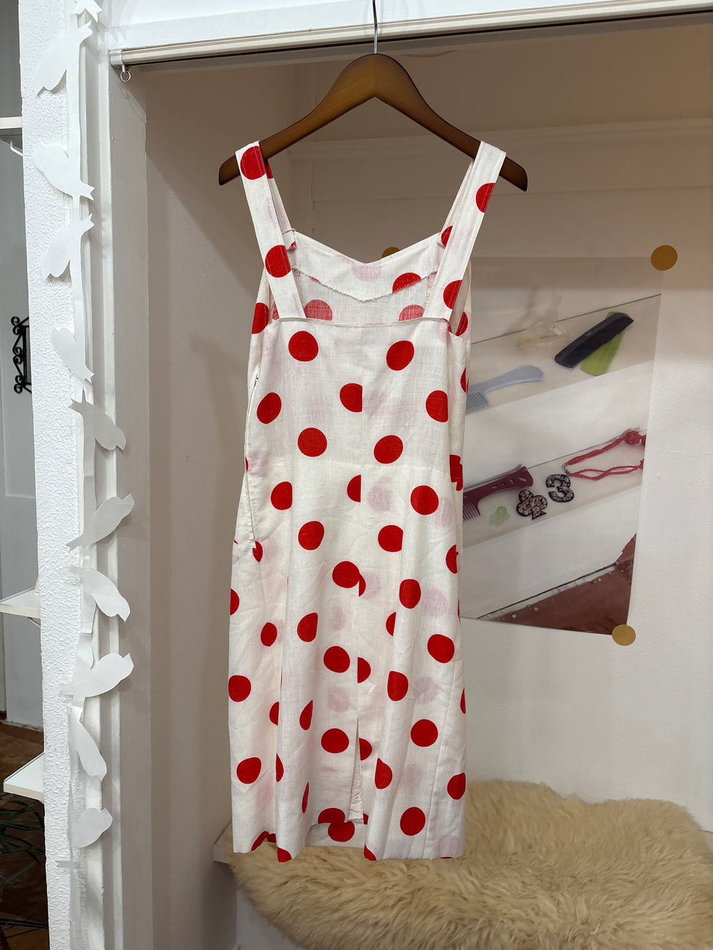 red dot pattern dress