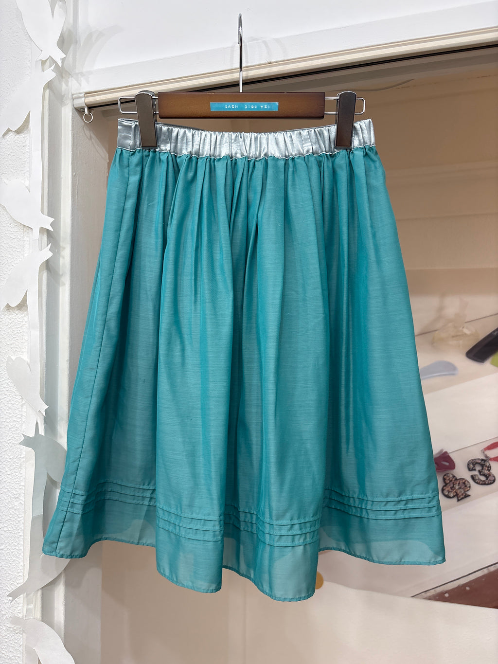 Mackintosh turquoise flare skirt
