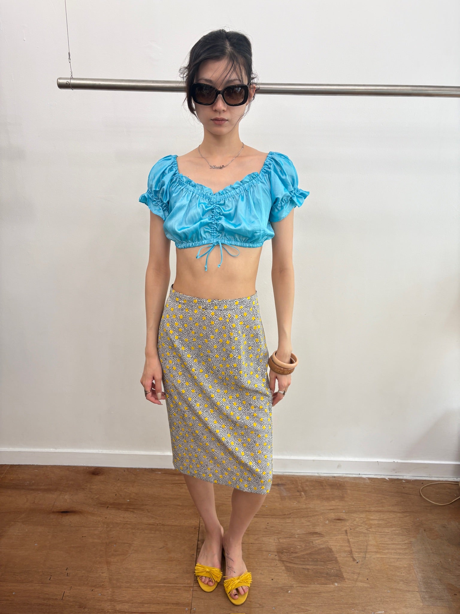 skyblue blouse