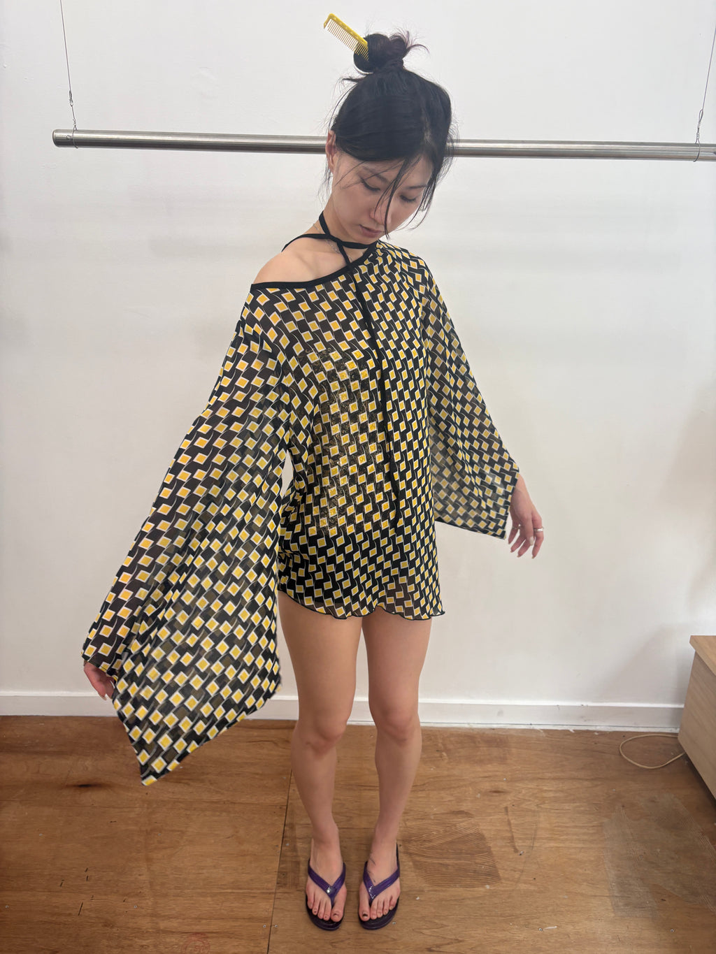 geometric pattern tunic