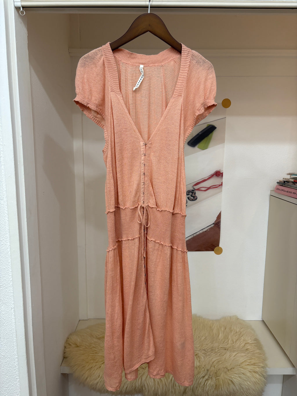 pink knit dress
