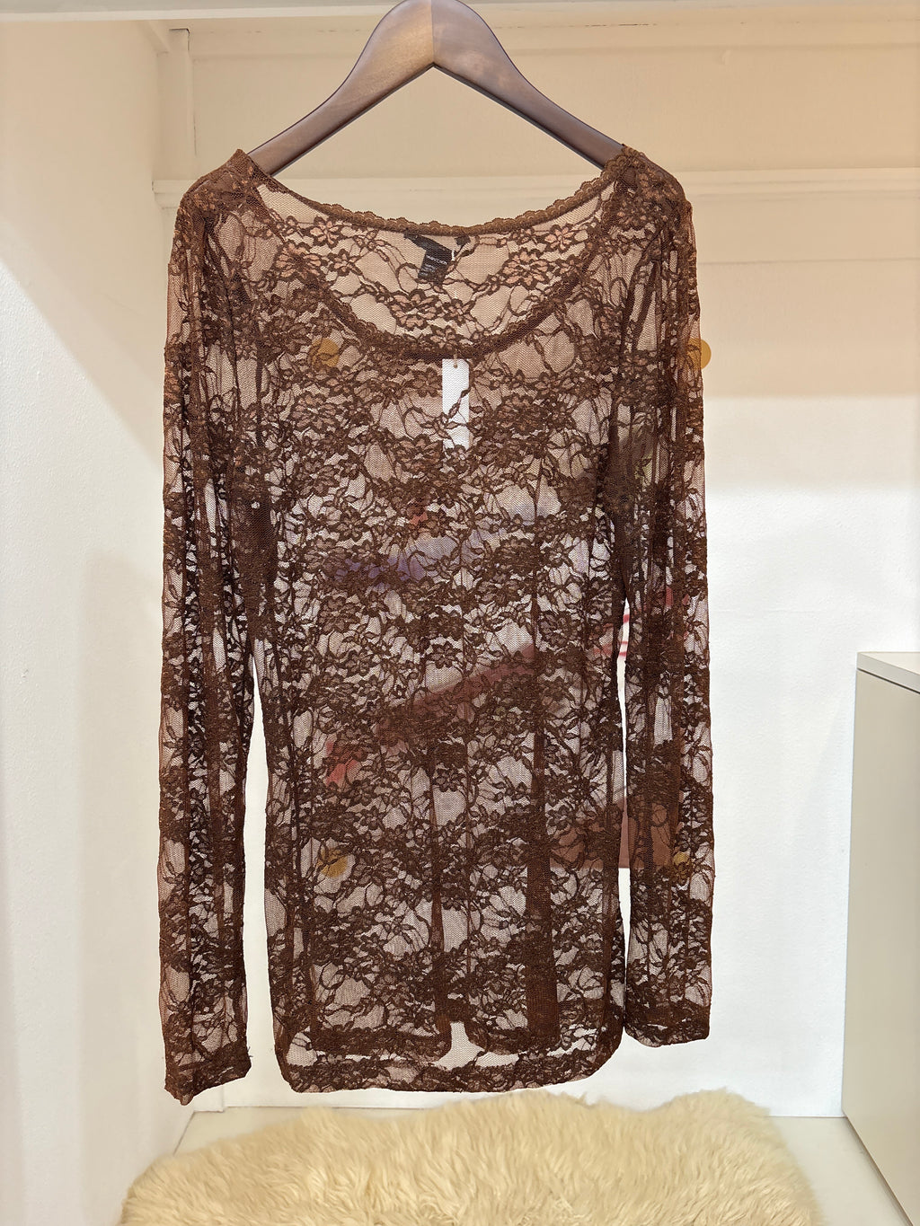 brown lace top