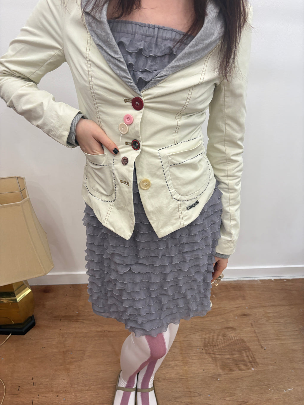 desigual white jacket