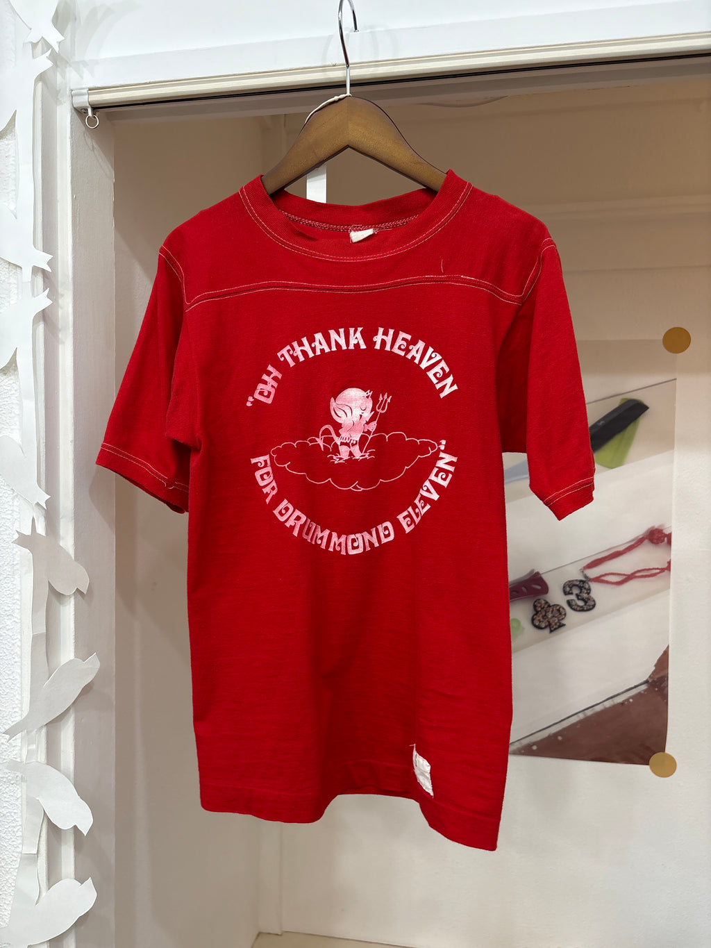 70's red football tee