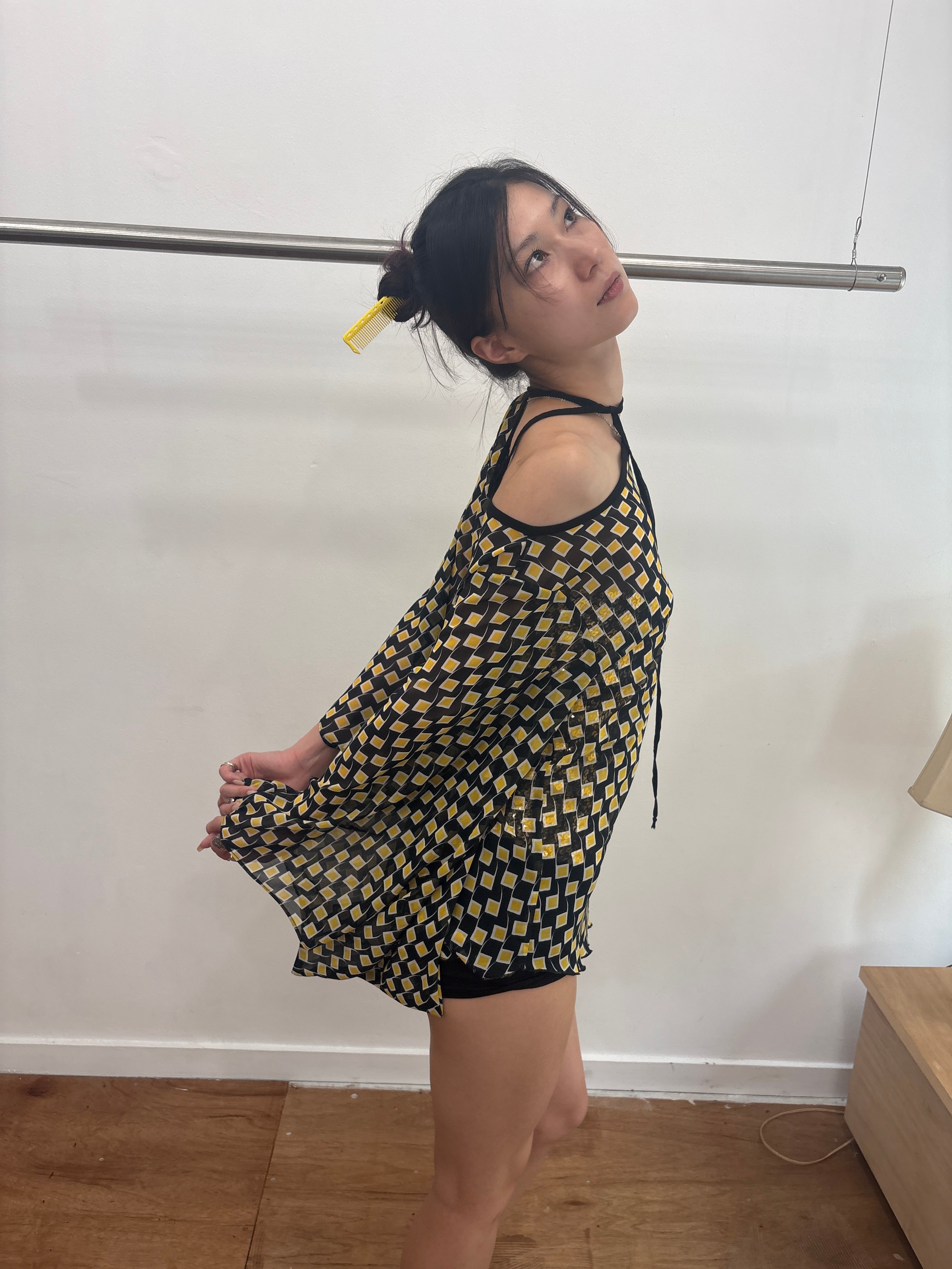 geometric pattern tunic