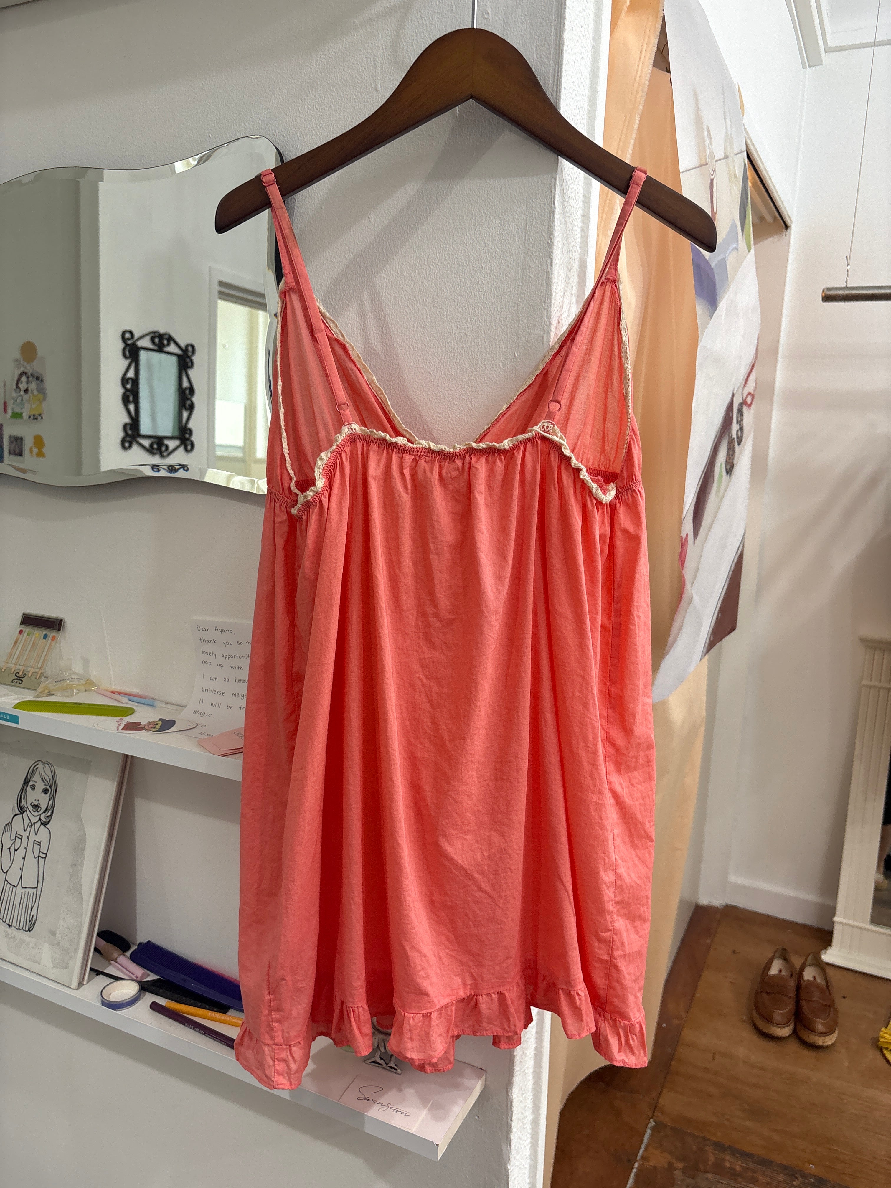pink cami mini dress