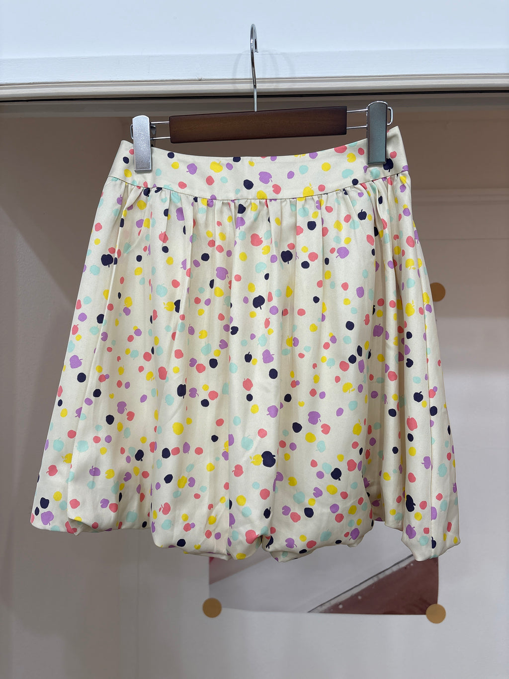 apple pattern ballon skirt
