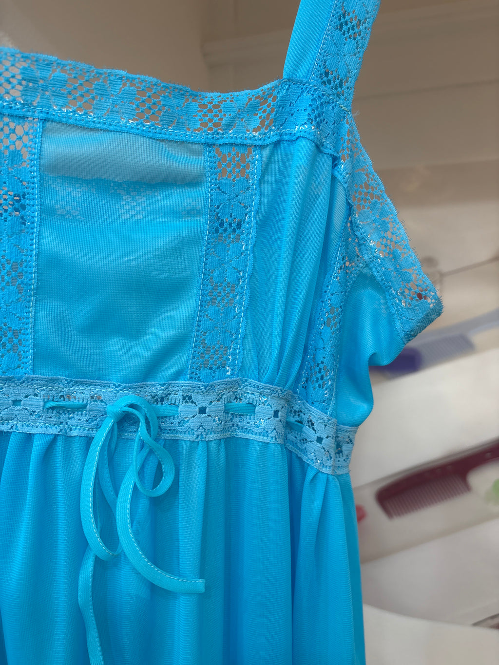 vintage blue lingerie dress