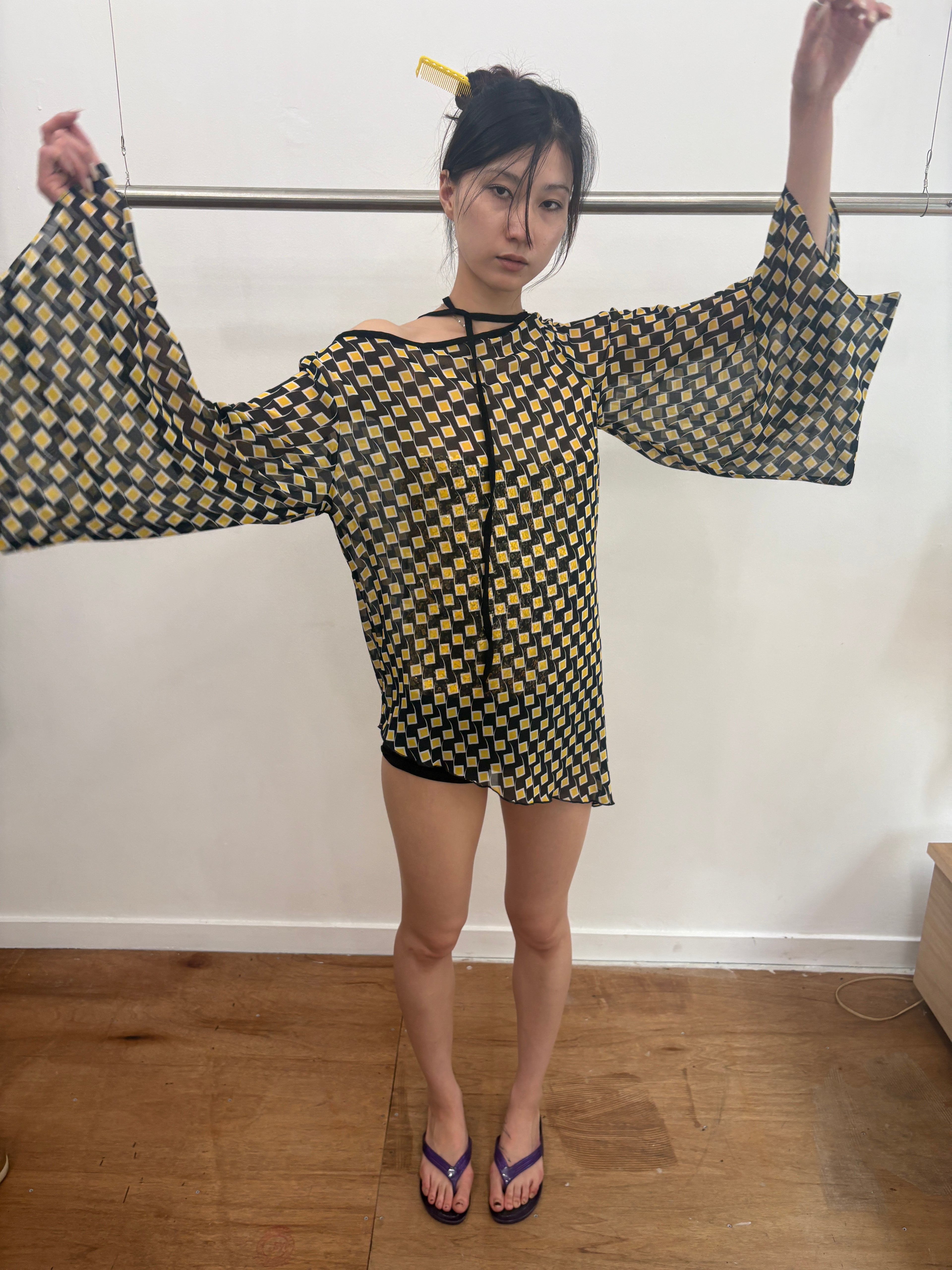 geometric pattern tunic