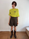 neon green poncho