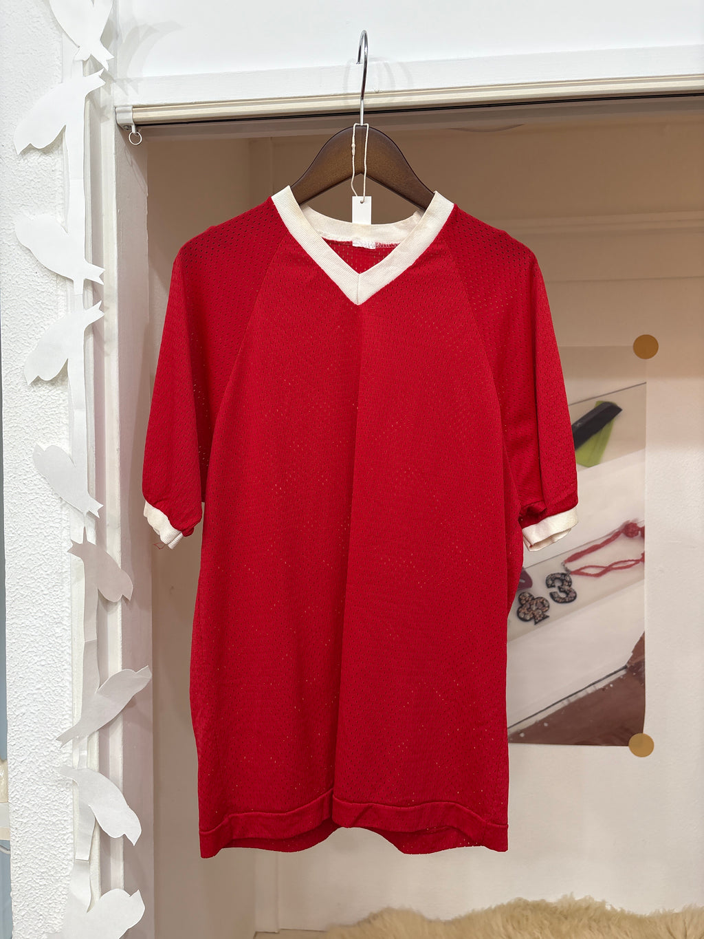 70's red mesh tee