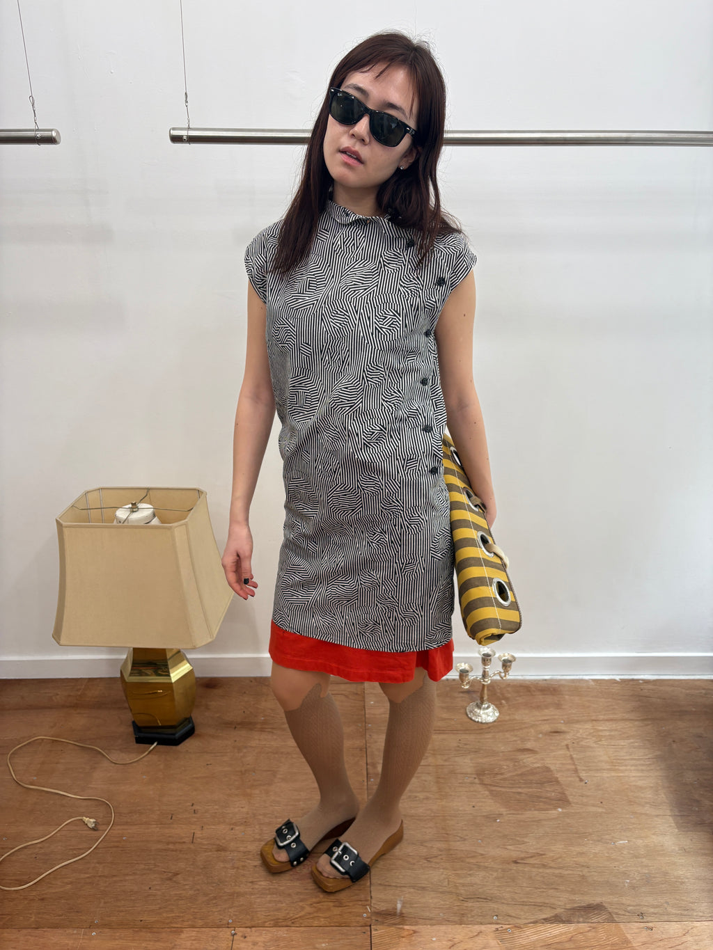geometric pattern dress