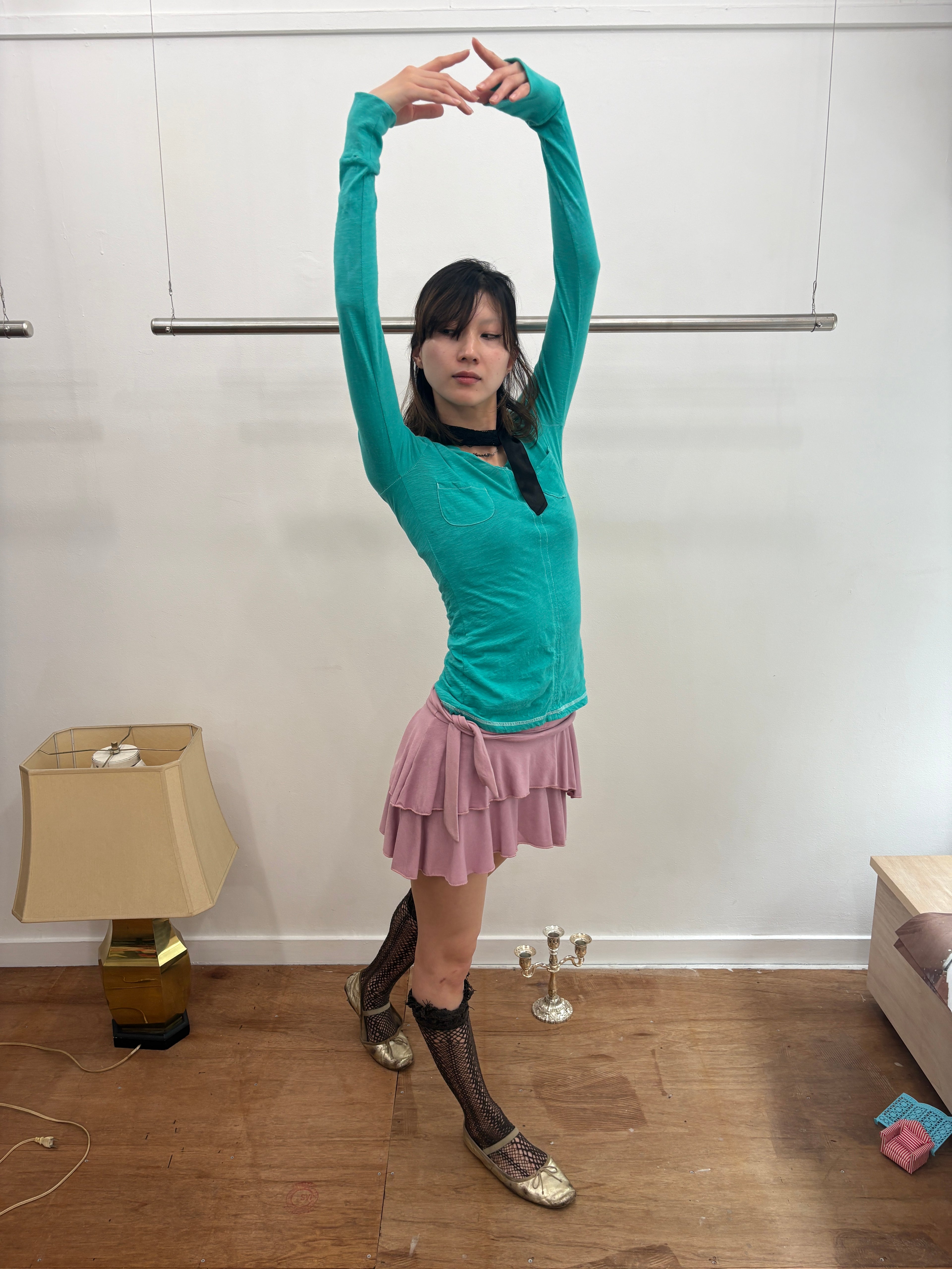 turquoise top