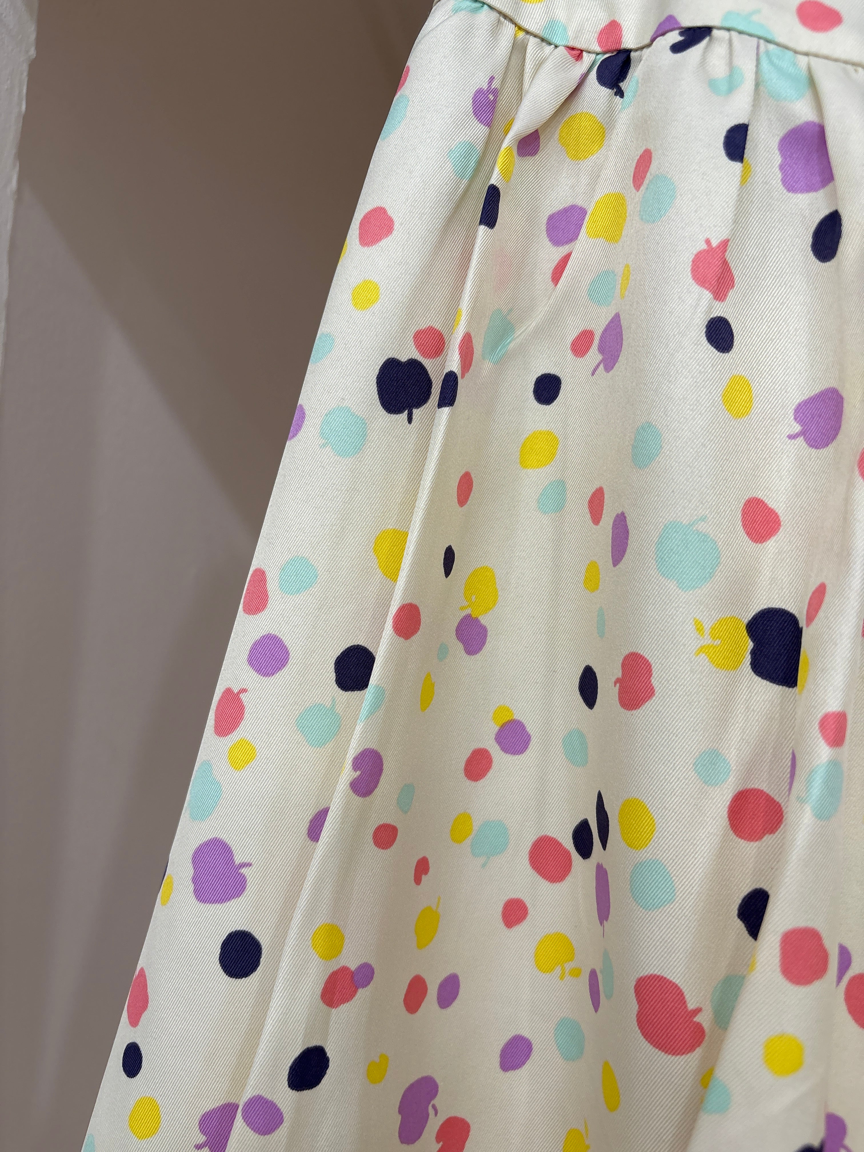 apple pattern ballon skirt