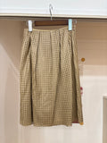 beige perforated skirt