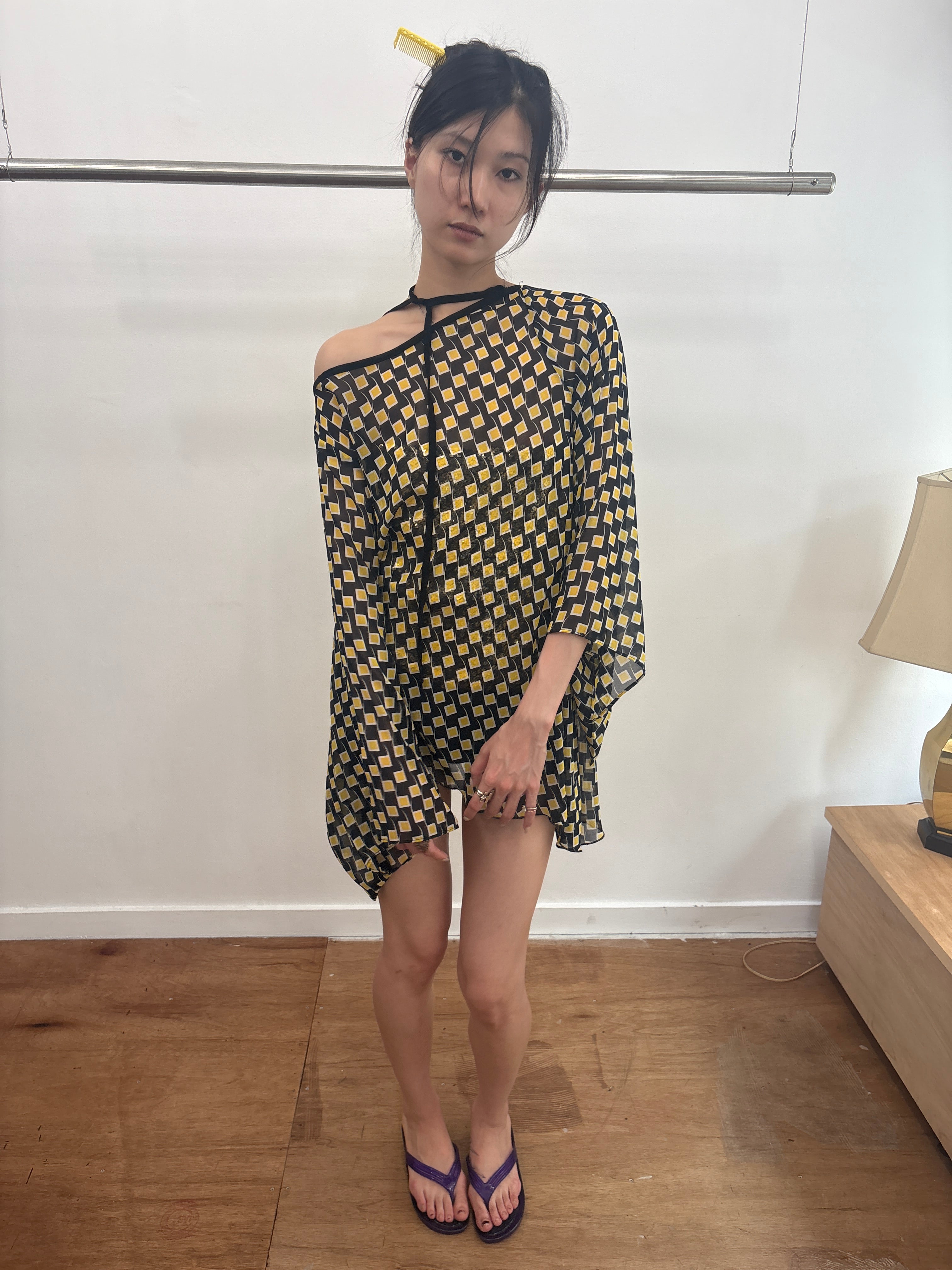 geometric pattern tunic