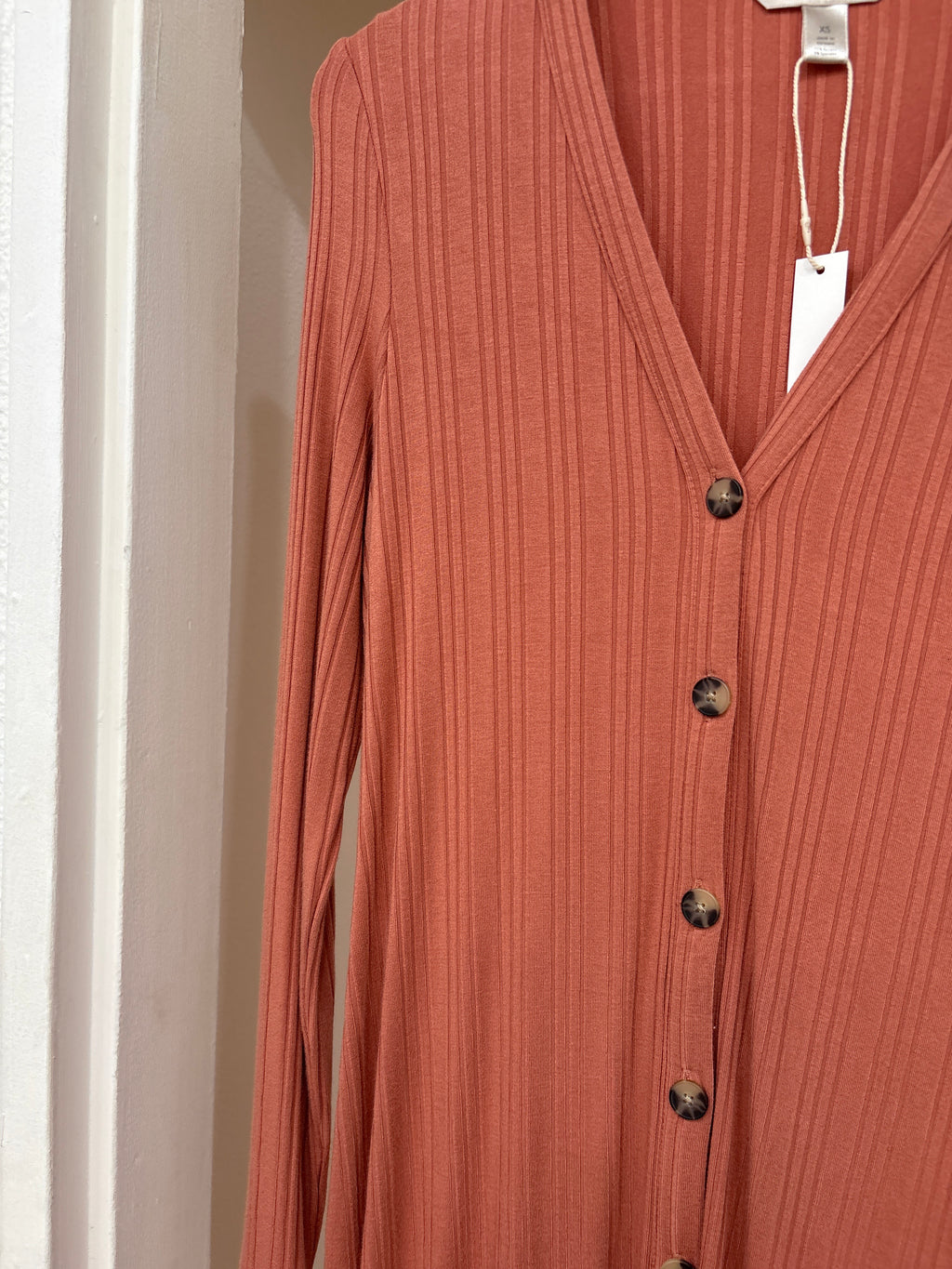 coral pink long dress/cardigan
