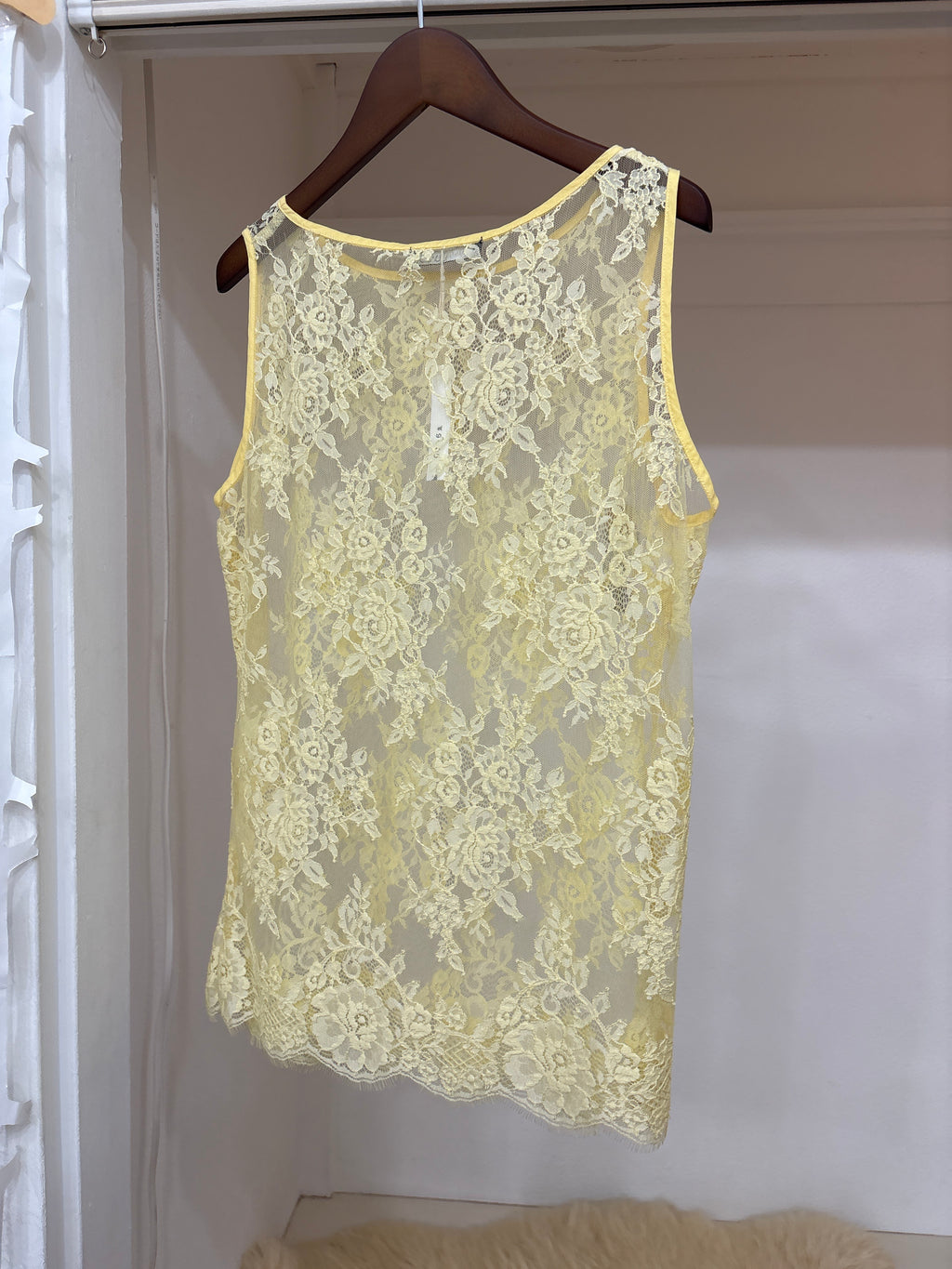 Cream lace tank