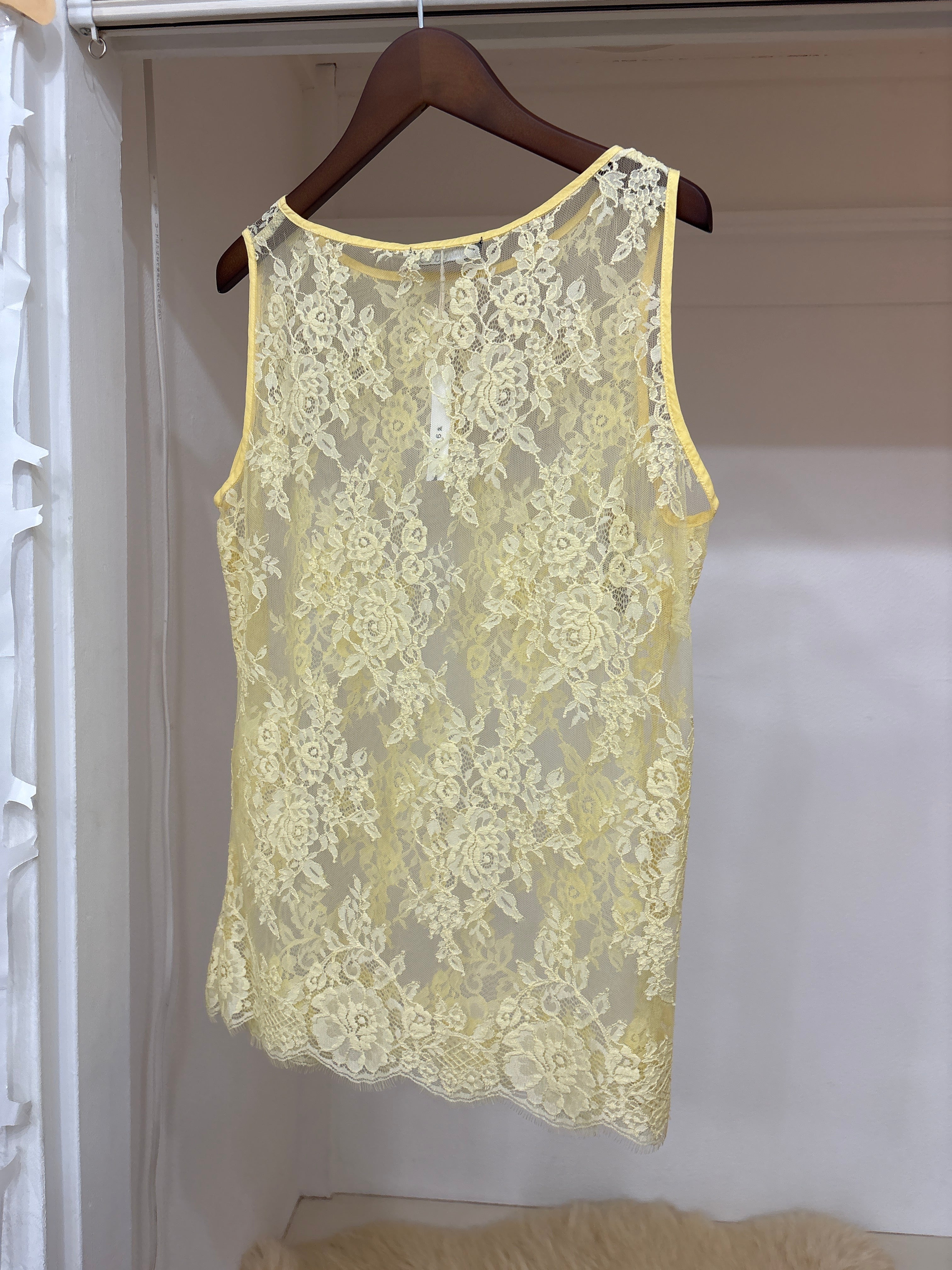 Cream lace tank