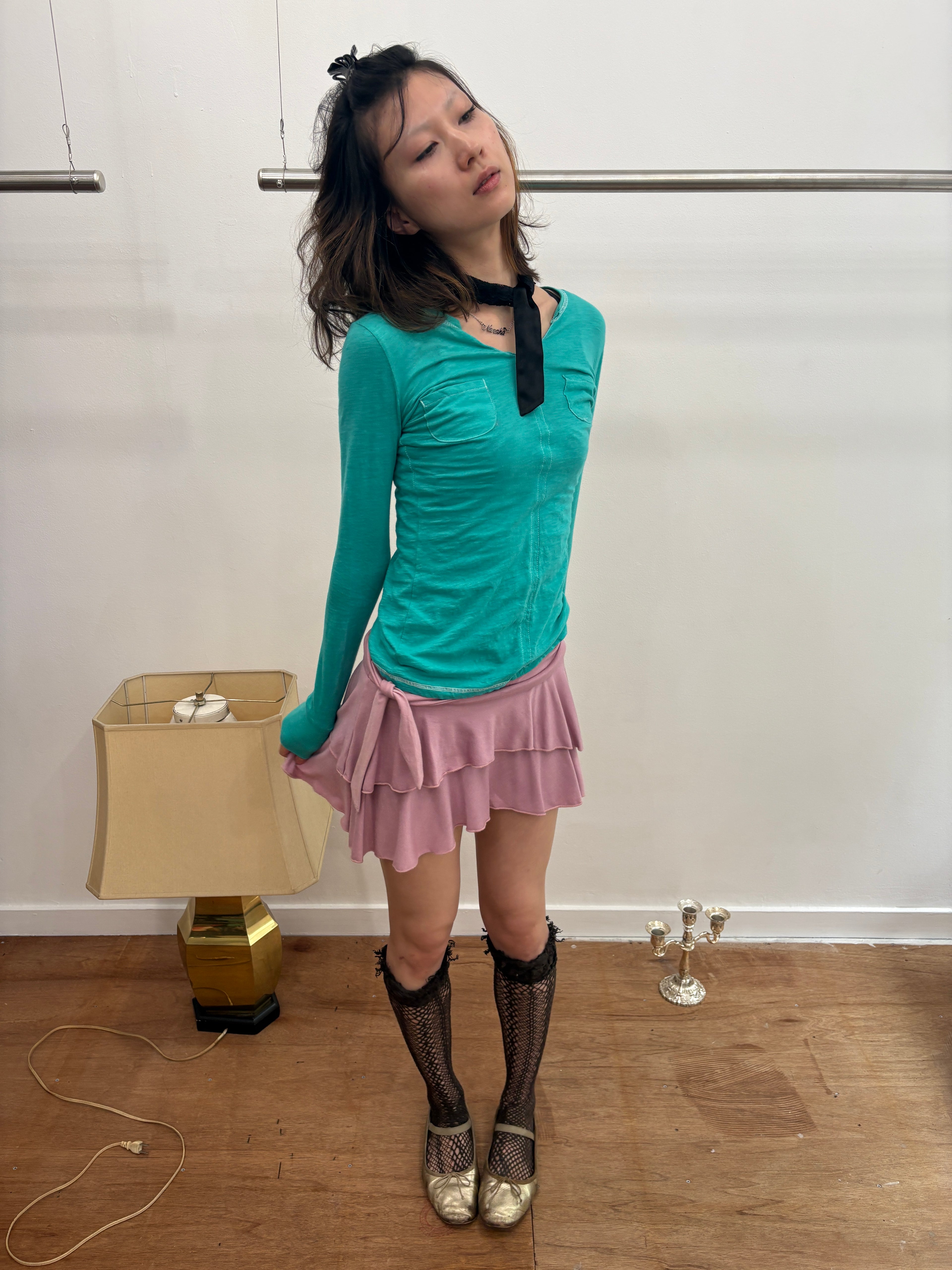 turquoise top