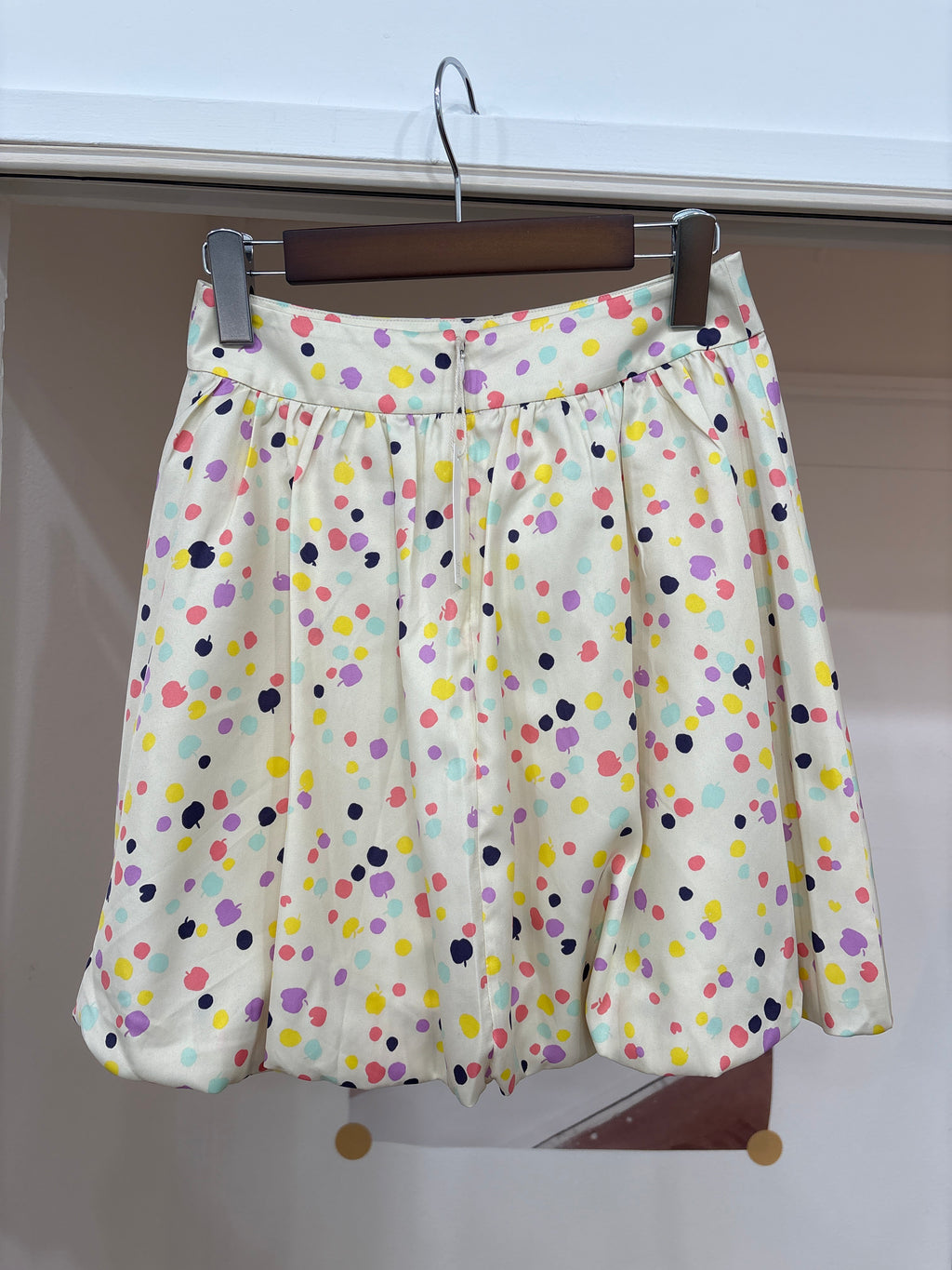 apple pattern ballon skirt