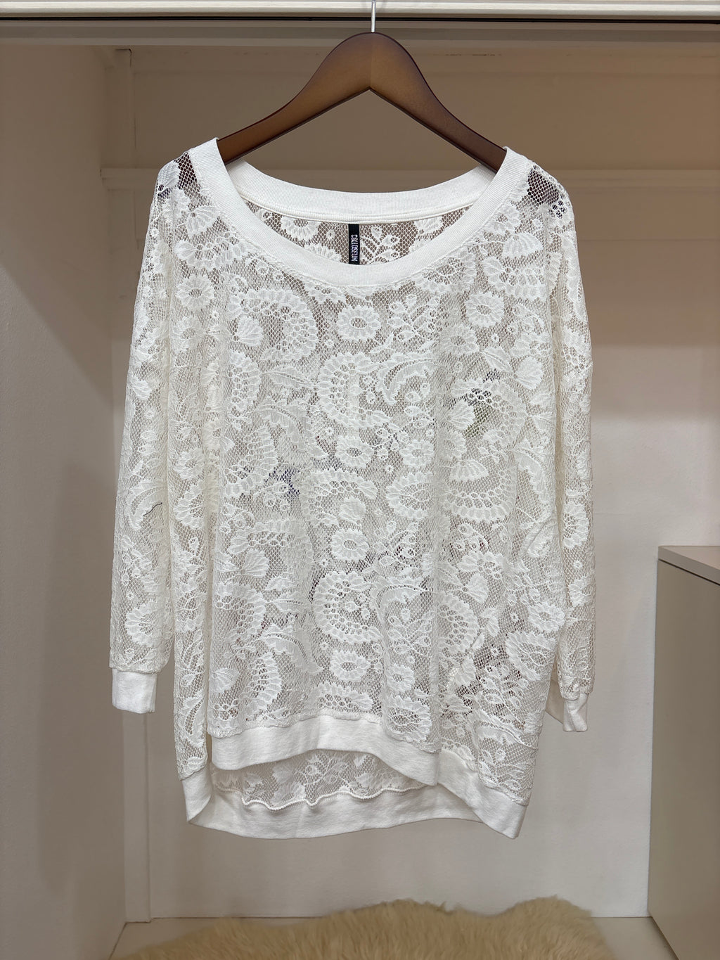 white lace pullover