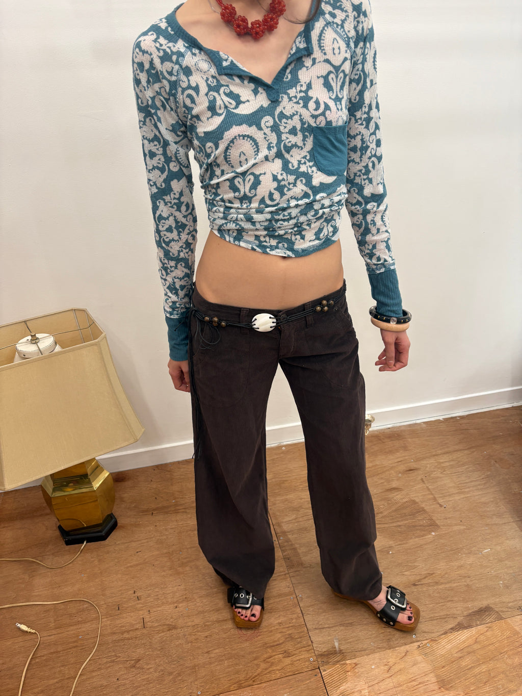 damask pattern top