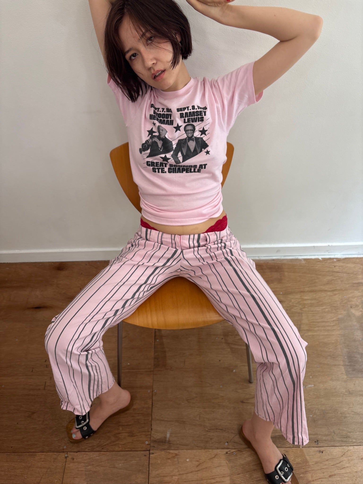 80s pink tee