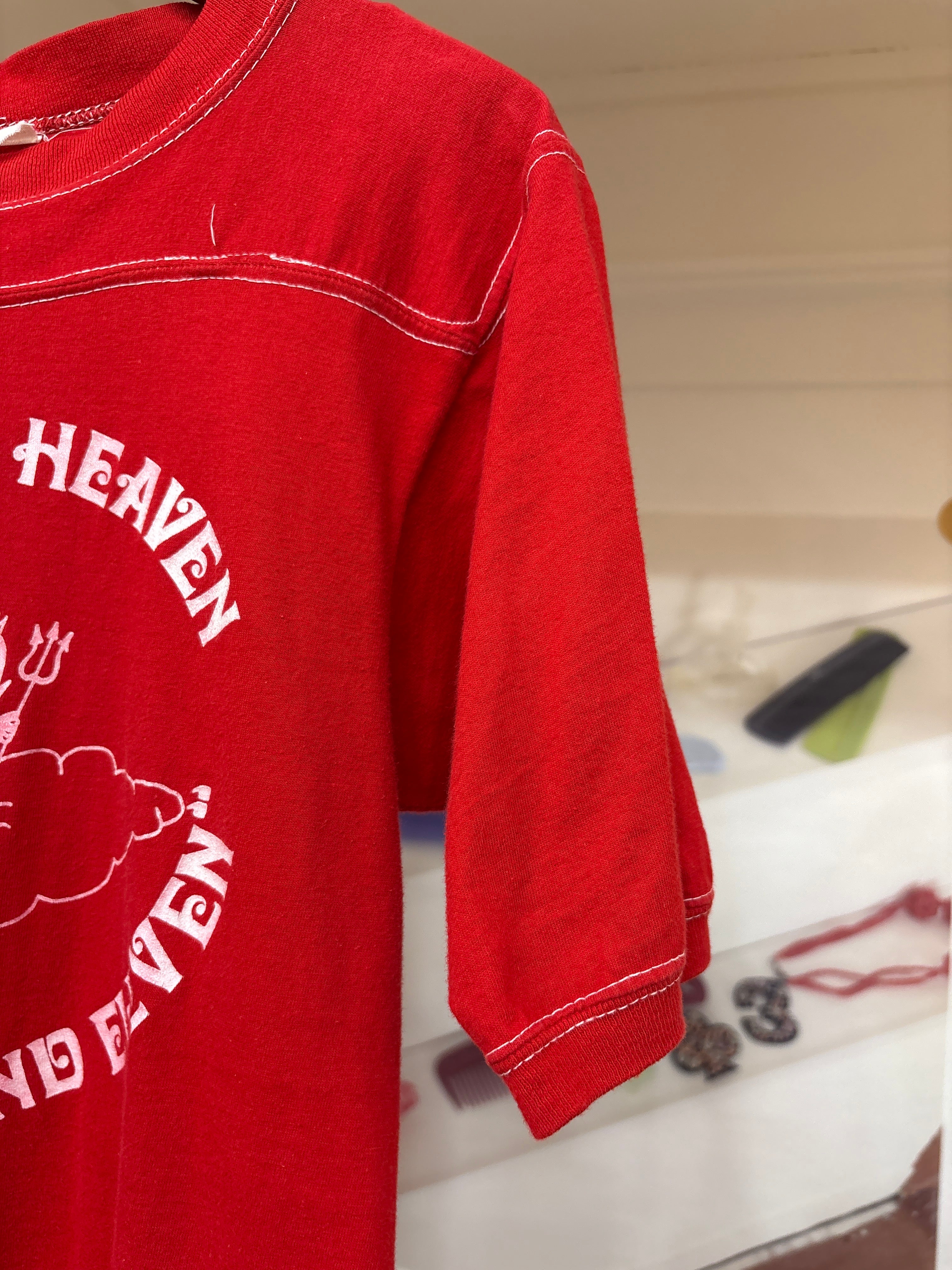 70's red football tee