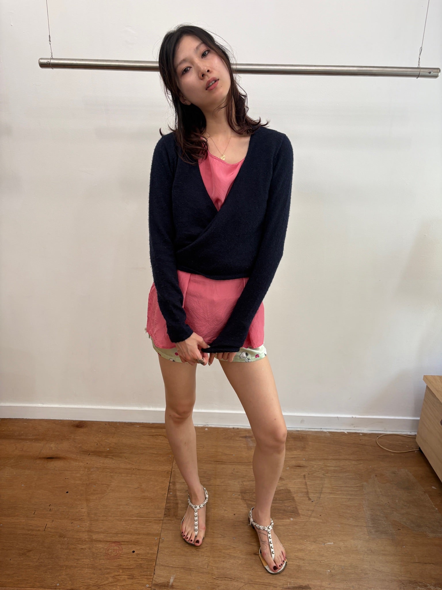 pink dress top