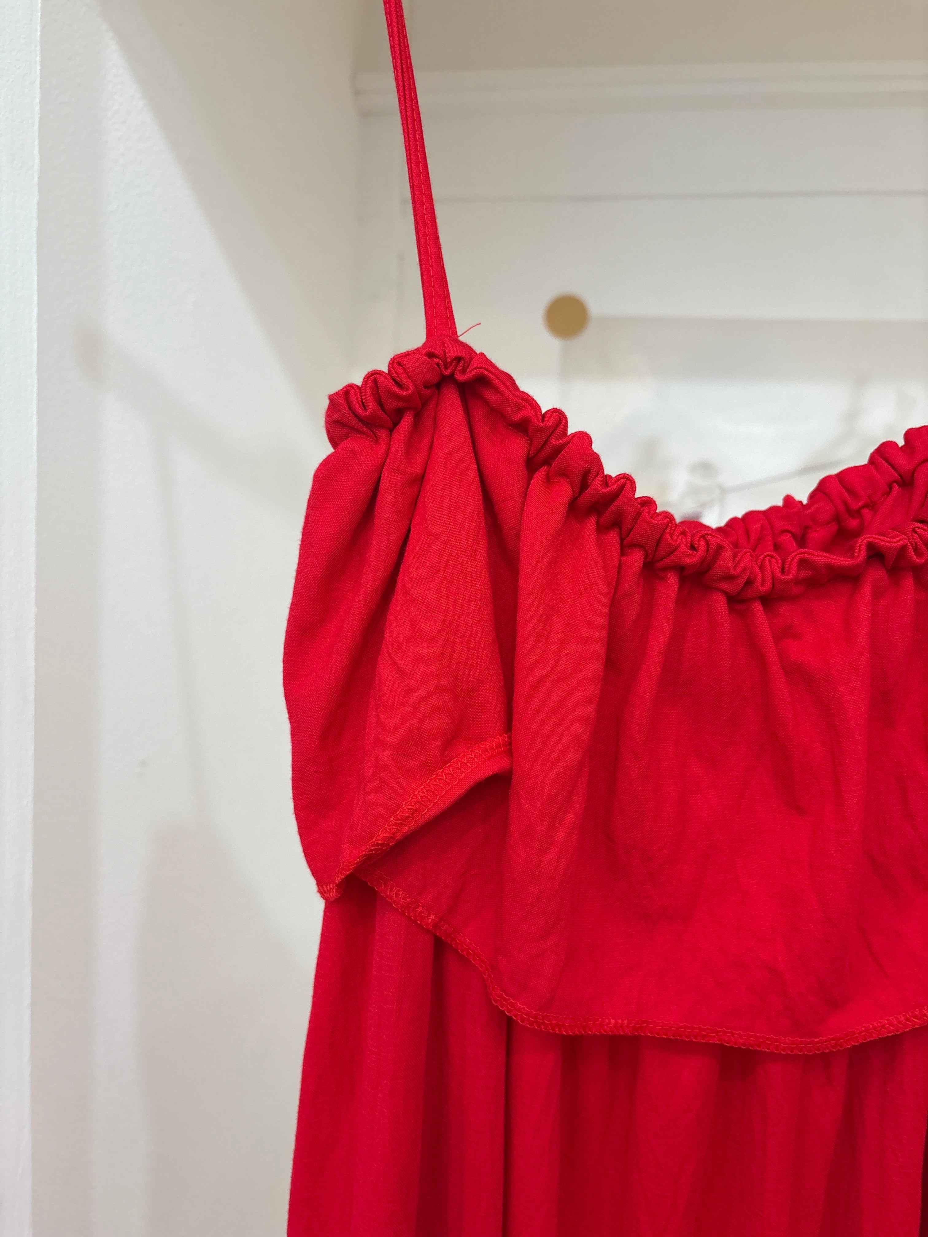 red summer dress