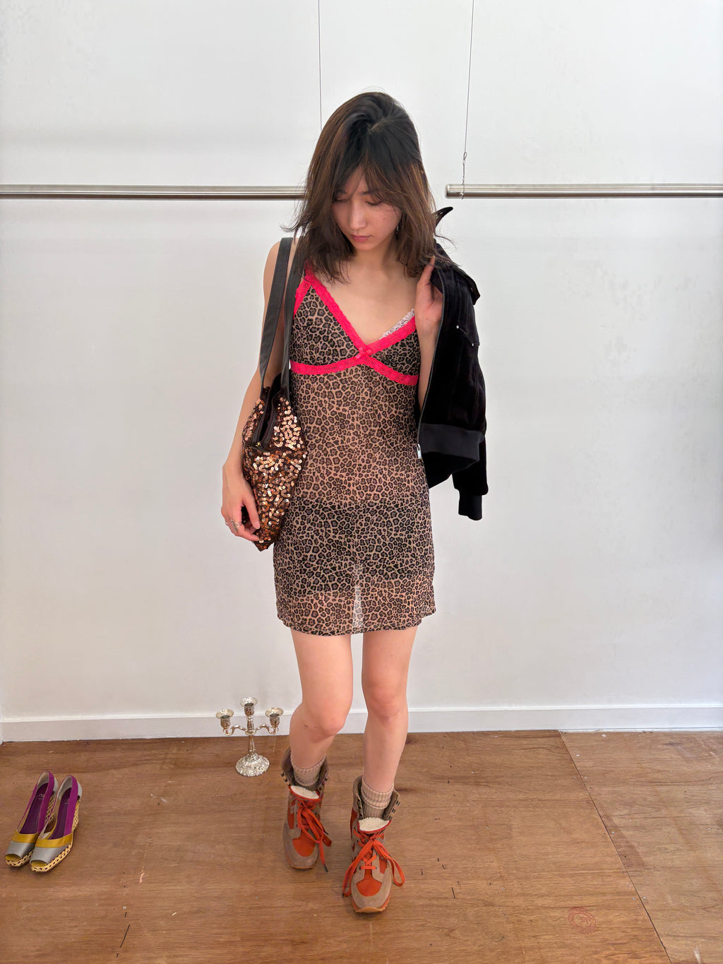 leopard cami dress