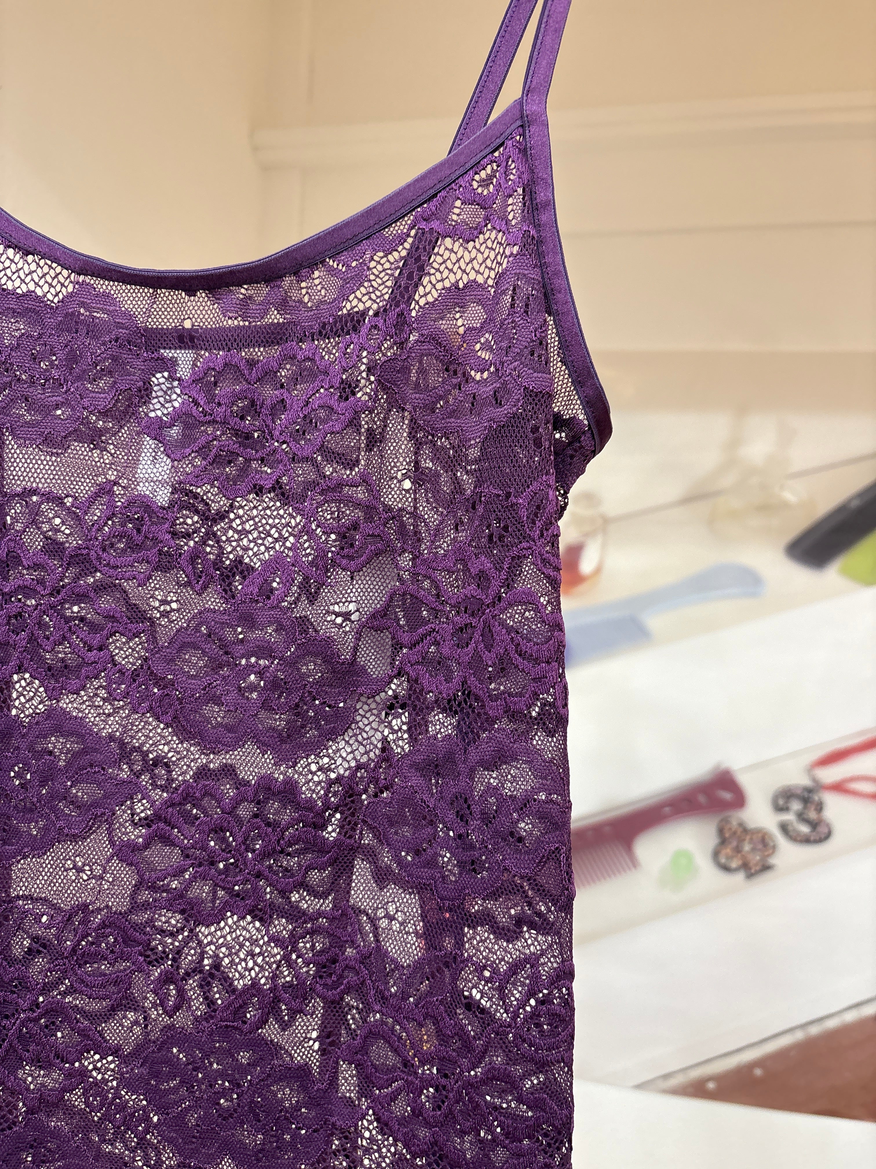 purple lace cami