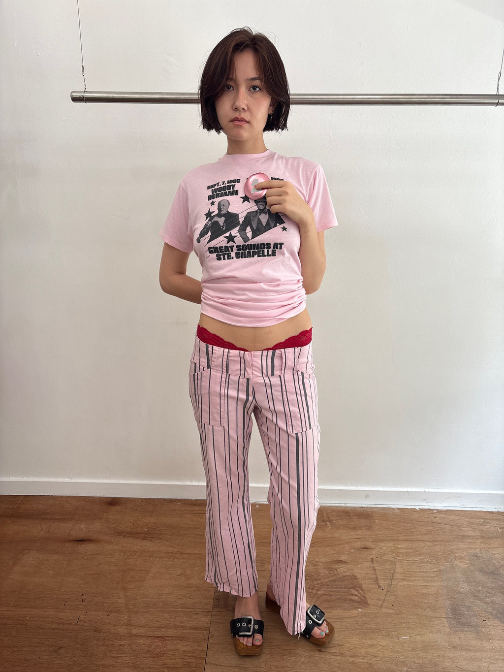 80s pink tee