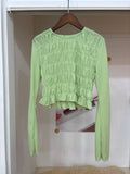 mint ruffle tunic