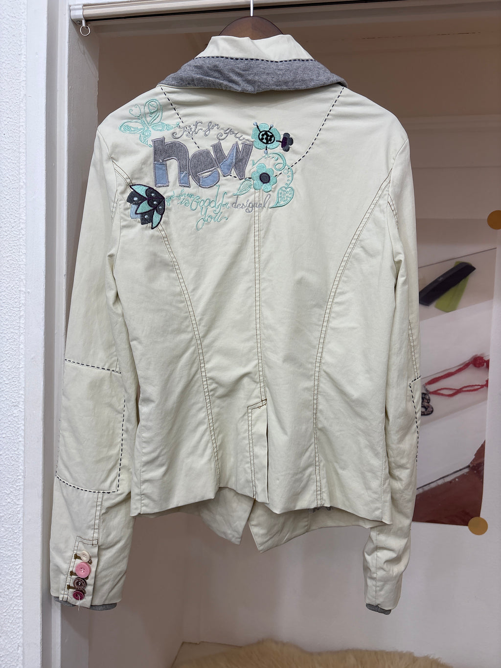 desigual white jacket