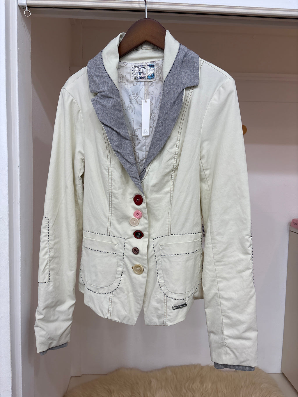 desigual white jacket