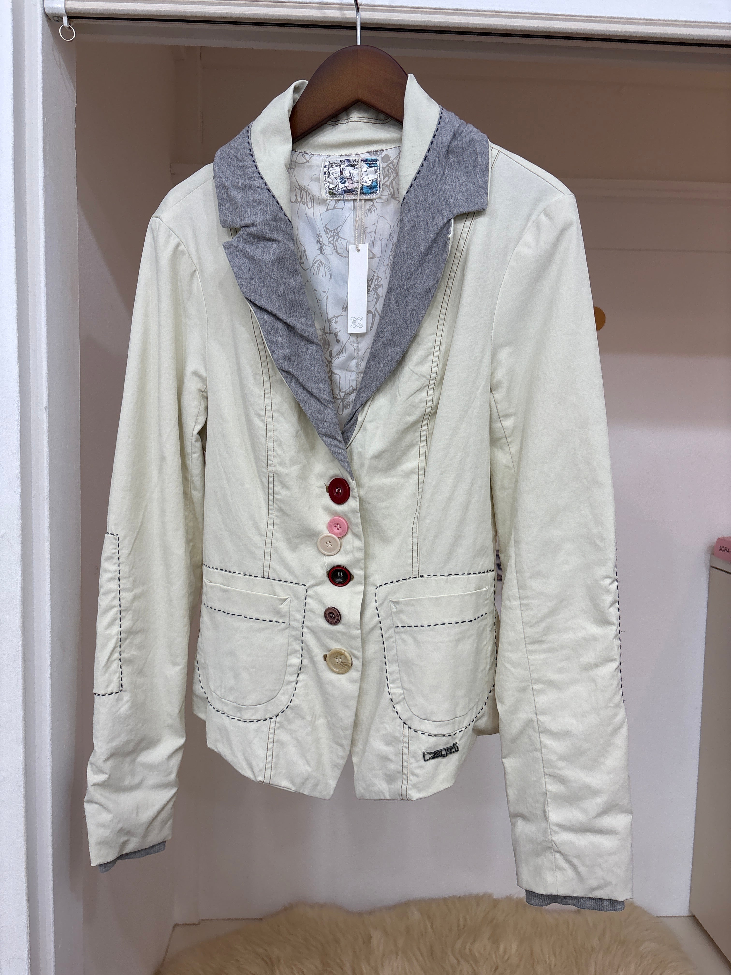 desigual white jacket