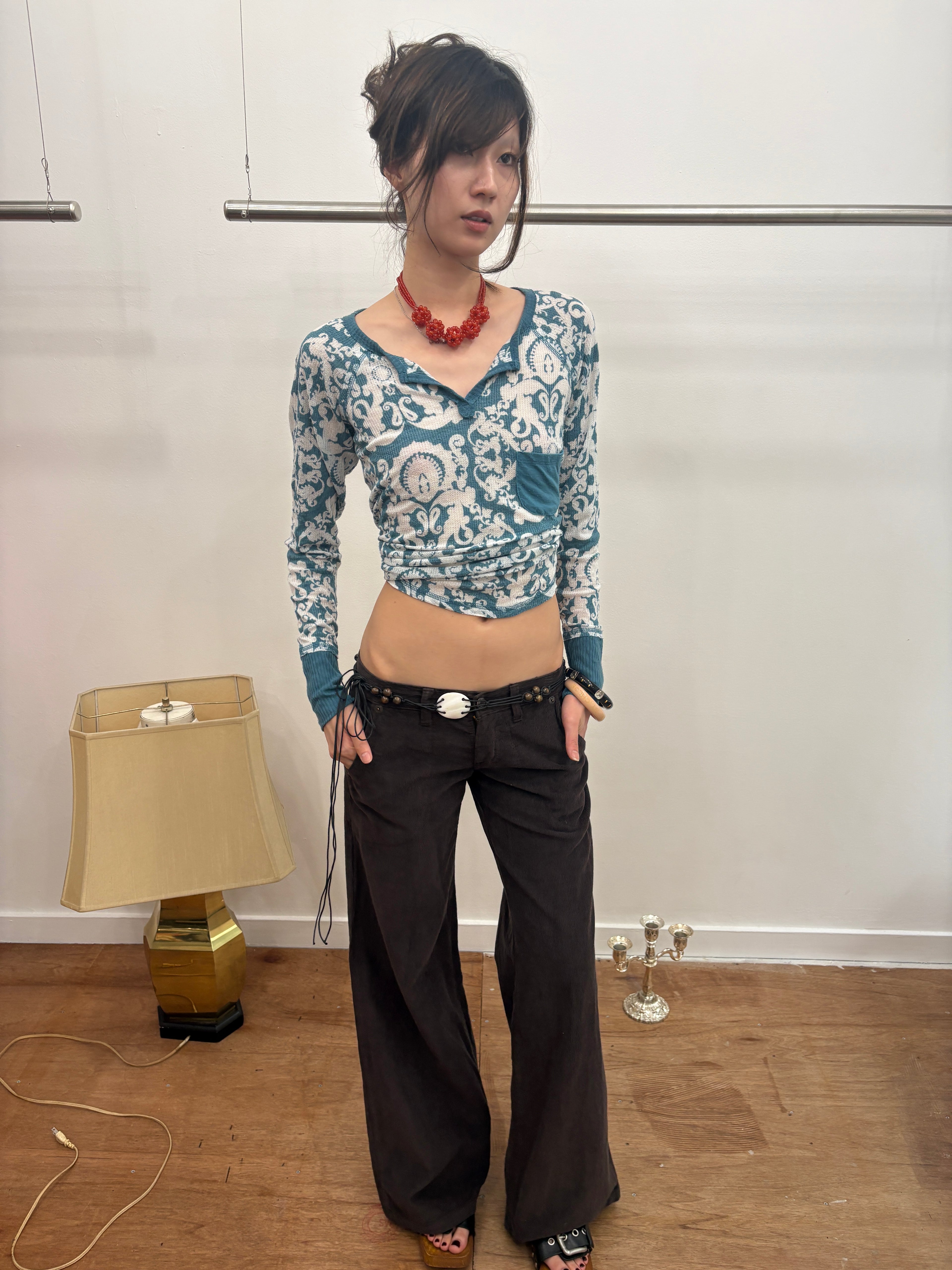damask pattern top